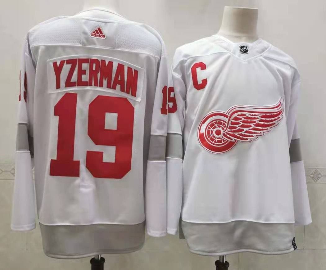 Men's Detroit Red Wings Steve Yzerman #19 White Breakaway Player Jerseys