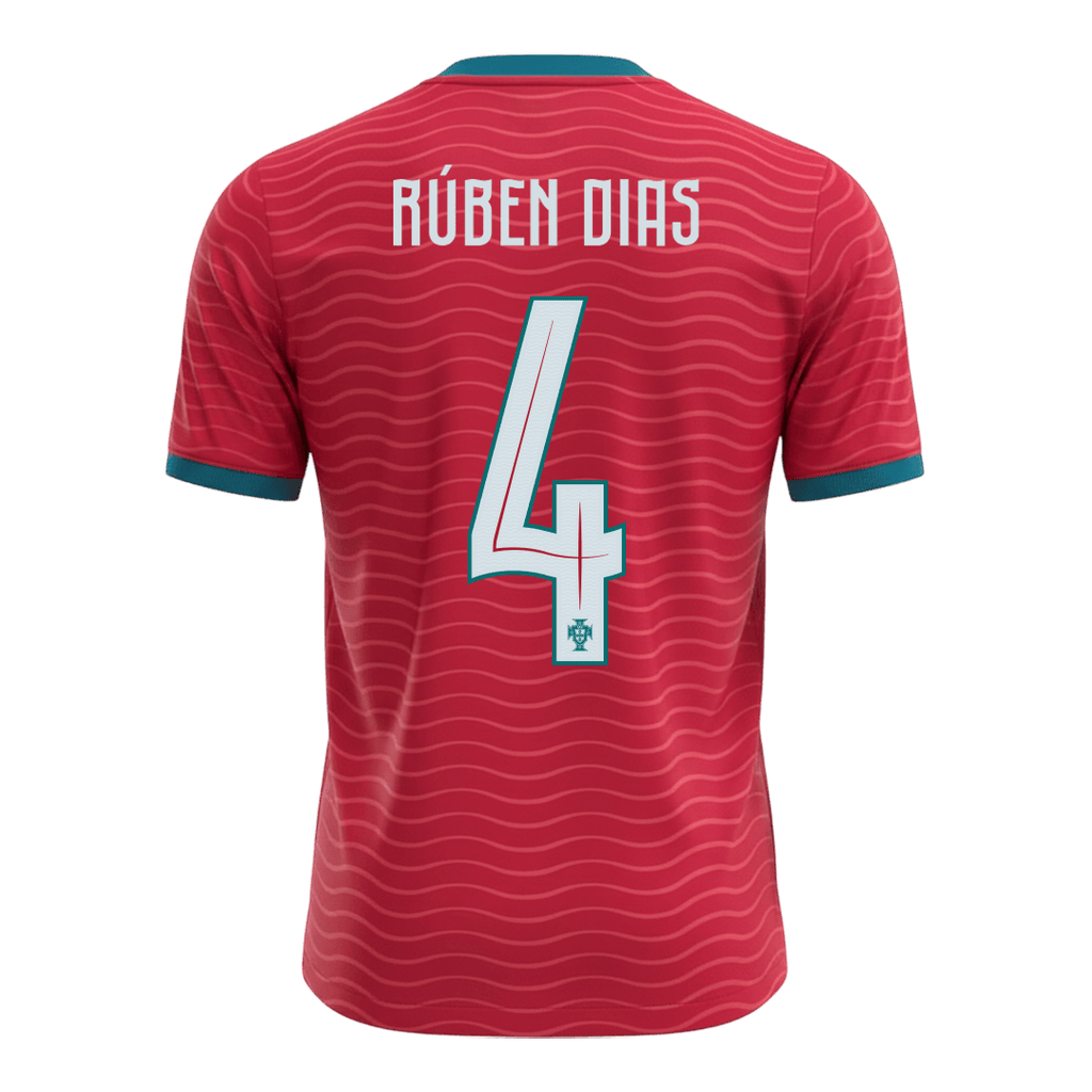 RÚBEN DIAS#4 Portugal Home Soccer Jersey World Cup 2026 Red Image 3