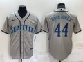 Men's Seattle Mariners Julio Rodriguez #44 Gray Replica Baseball Jerseys