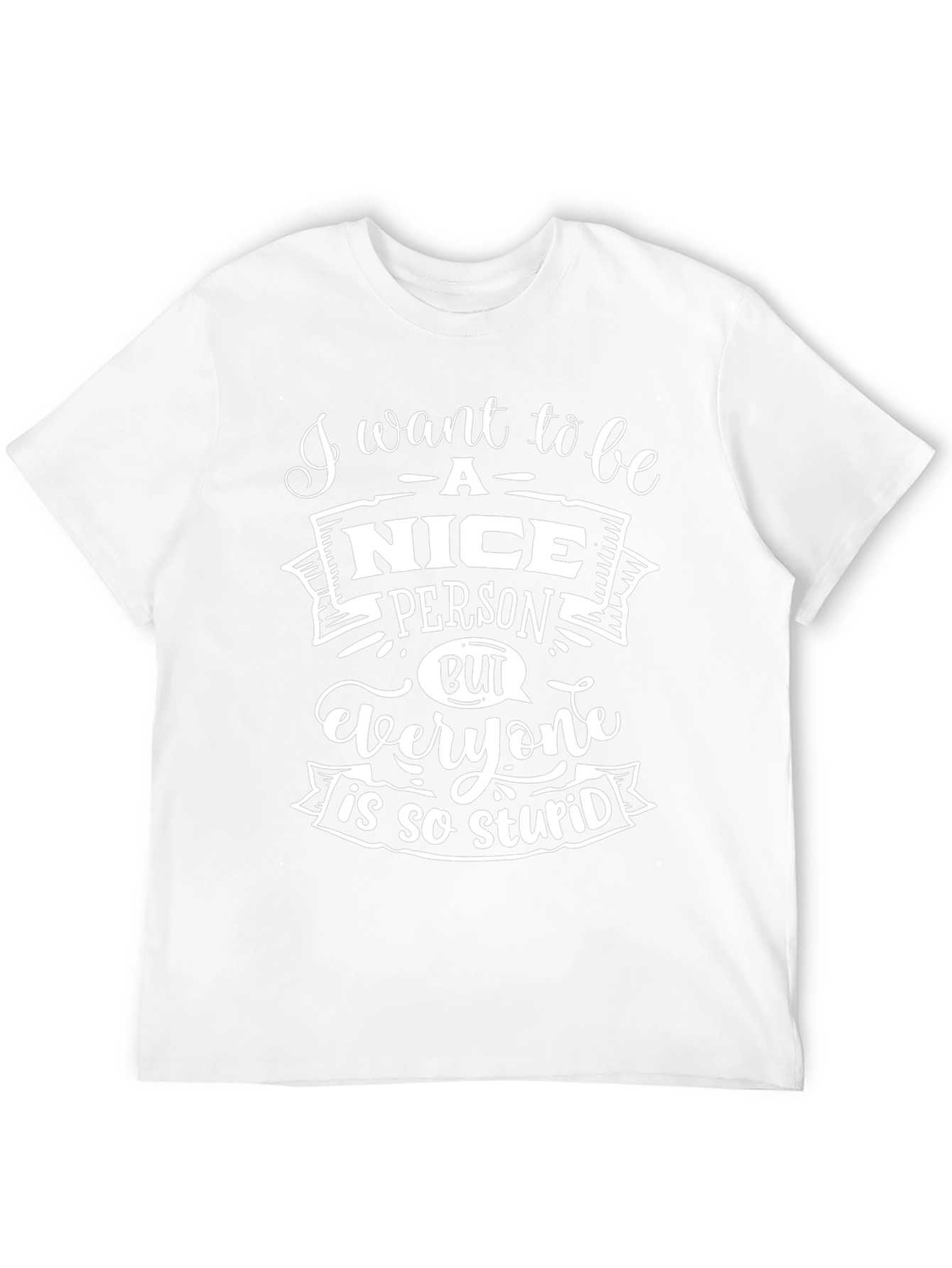 Funny Graphic Tee - Nice Person Stupid World