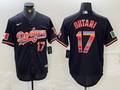 Men's Los Angeles Dodgers Shohei Ohtani #17 Black Replica Player Name Jerseys