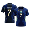 VINI JR. #7 Brazil Away Soccer Jersey World Cup 2026 Navy Front