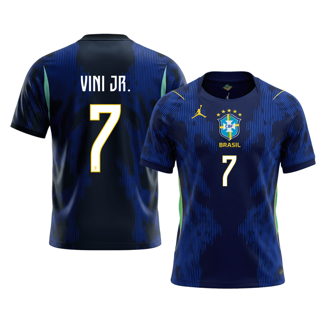 VINI JR. #7 Brazil Away Soccer Jersey World Cup 2026 Navy Front