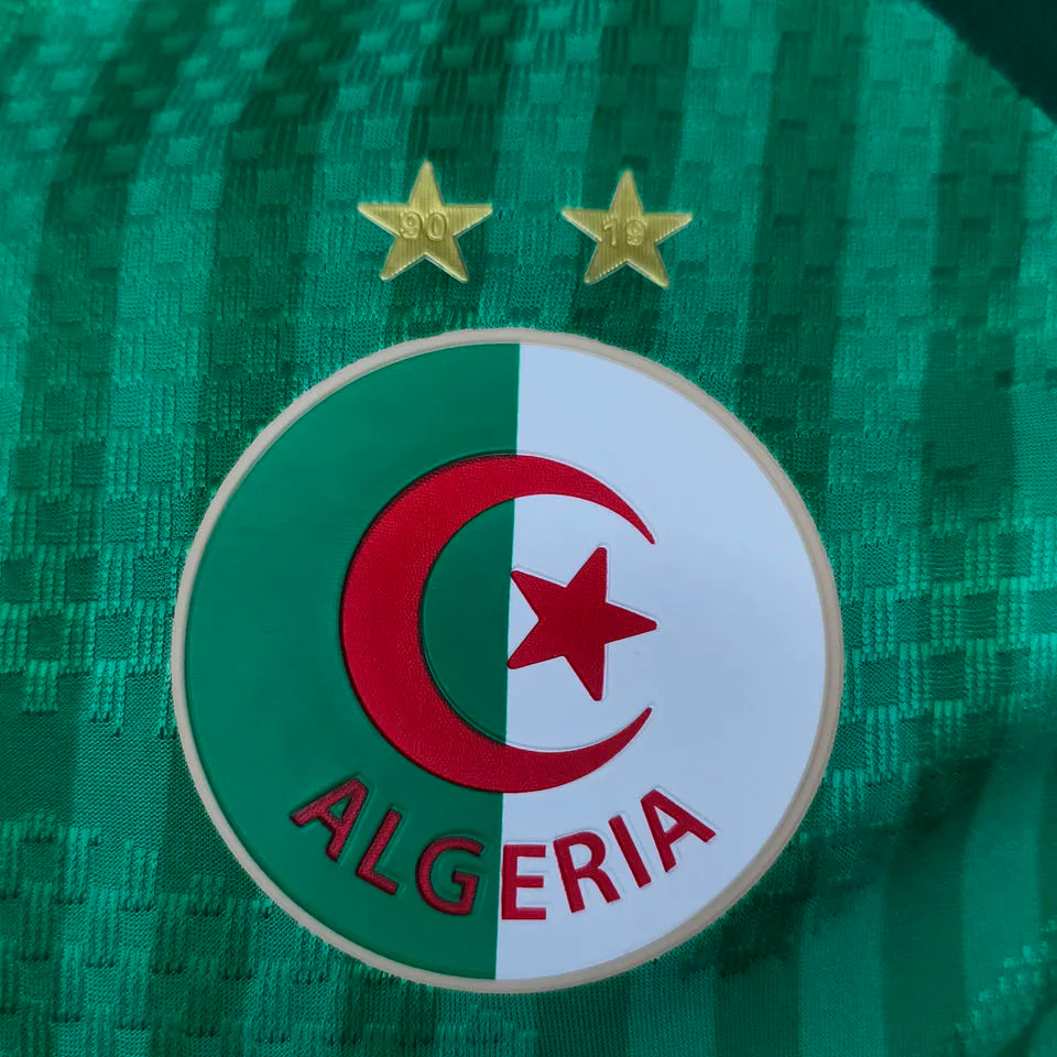2026/27 Algeria Away Green Player Version Soccer Jersey （2 Stars 2星） Detail 3