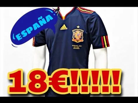 2010 Spain Away Royal Blue Retro Soccer Jersey Back