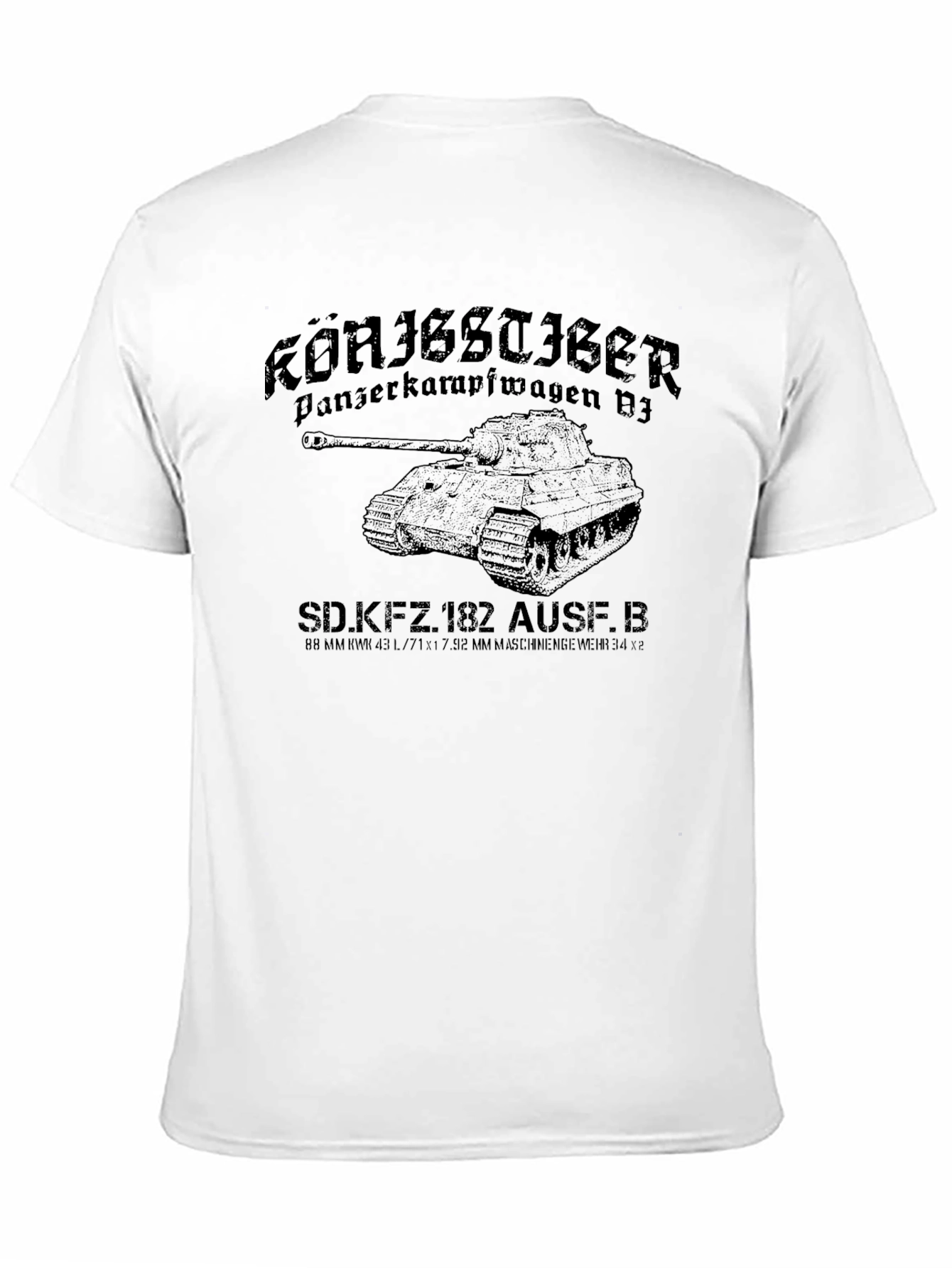 Königstiger Panzer T-Shirt - Military Vehicle Graphic Tee