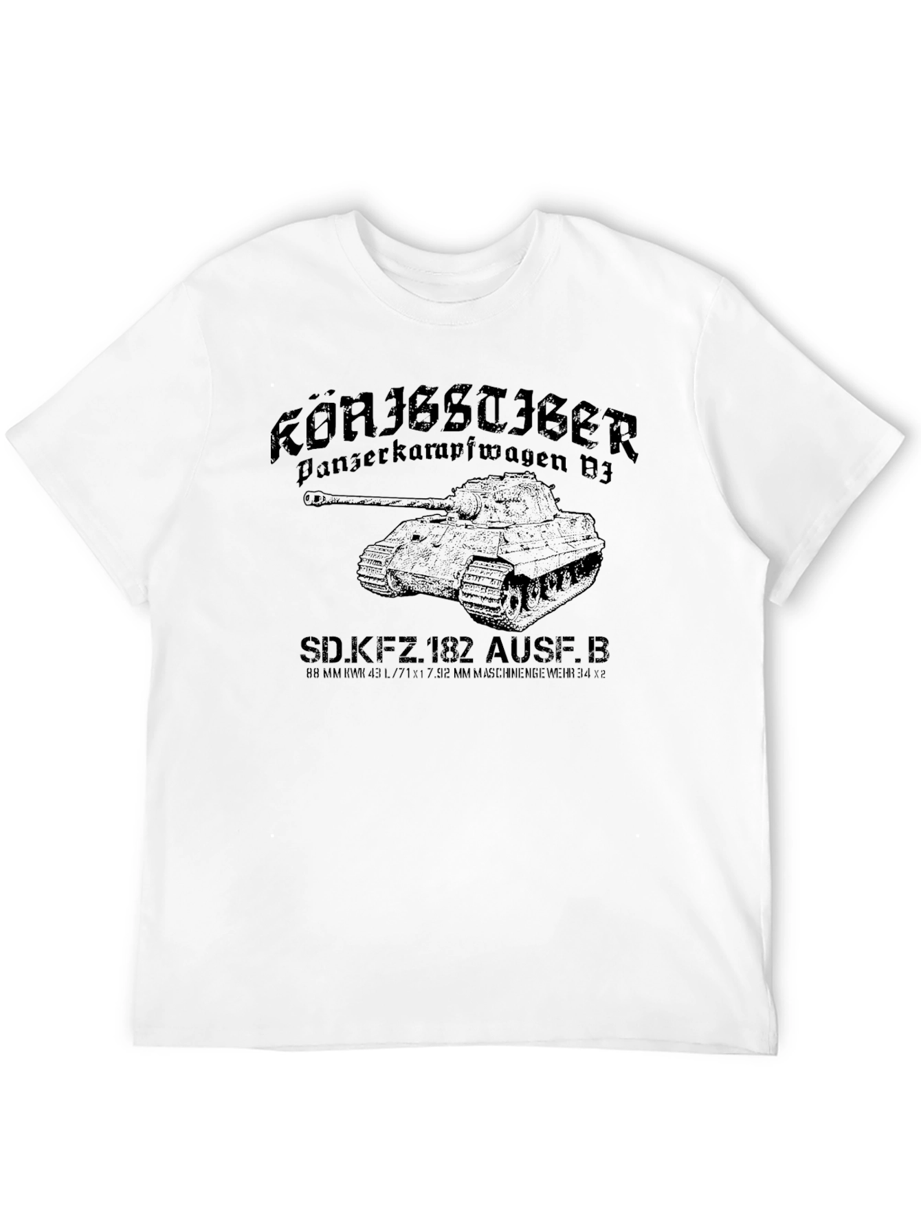 Königstiger Panzer T-Shirt - Military Vehicle Graphic Tee