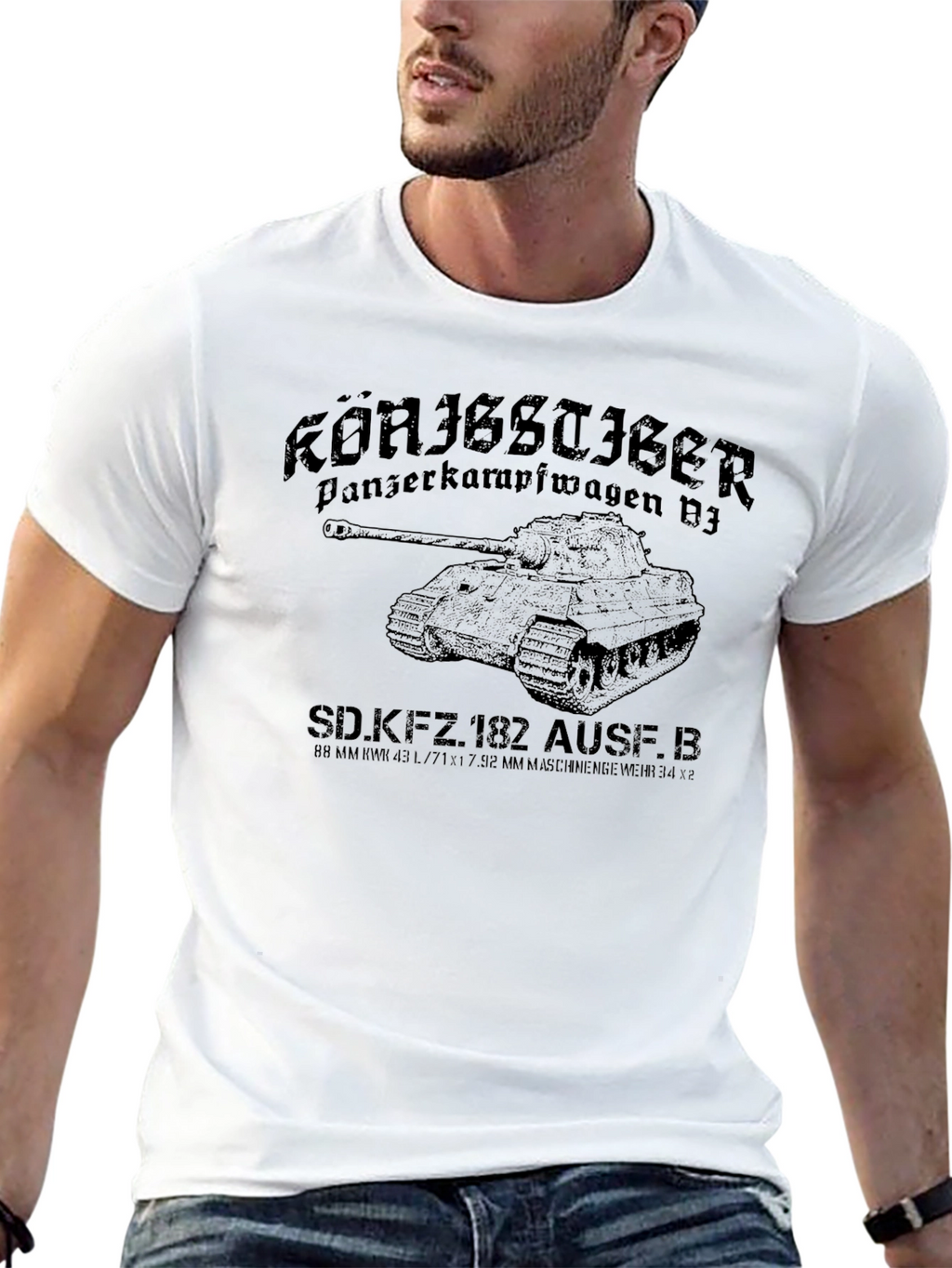 Königstiger Panzer T-Shirt - Military Vehicle Graphic Tee