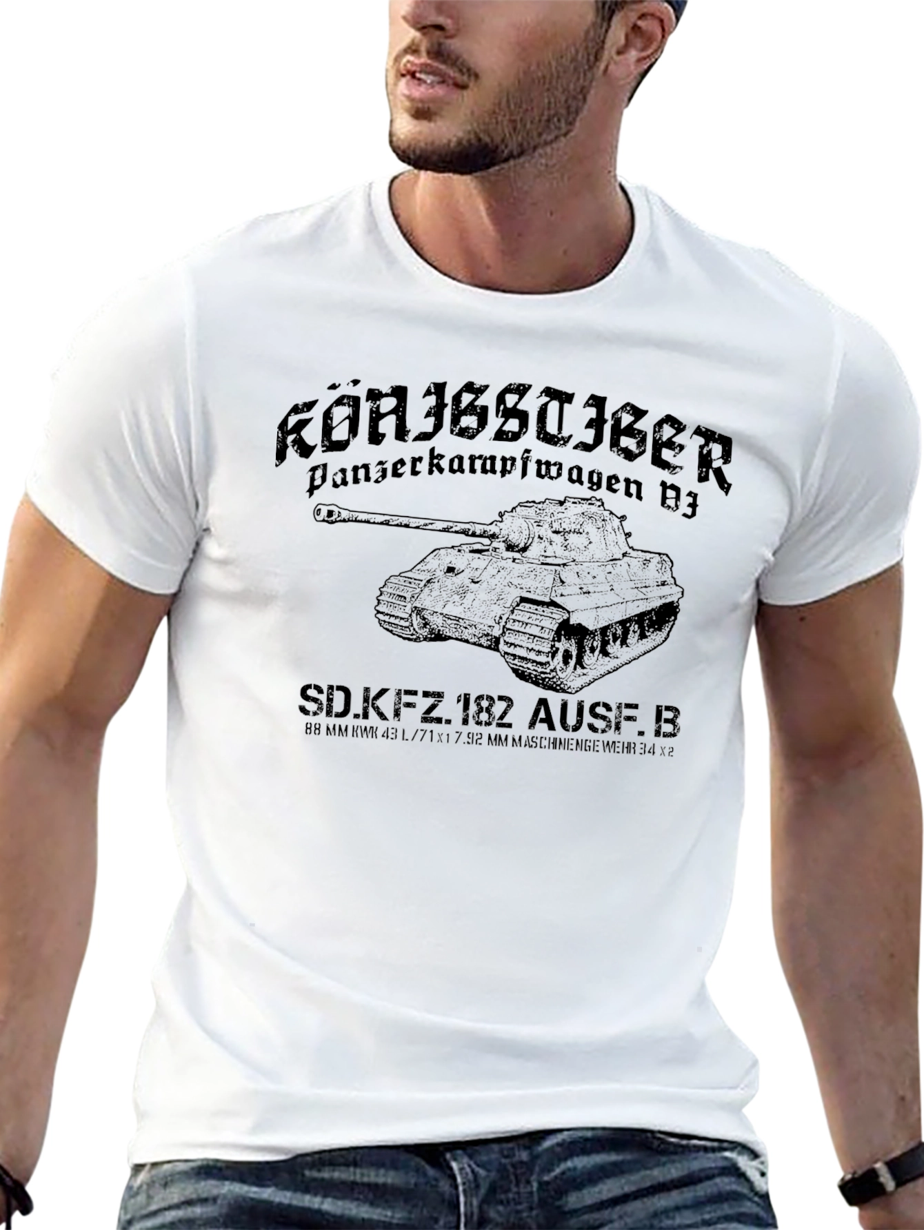 Königstiger Panzer T-Shirt - Military Vehicle Graphic Tee