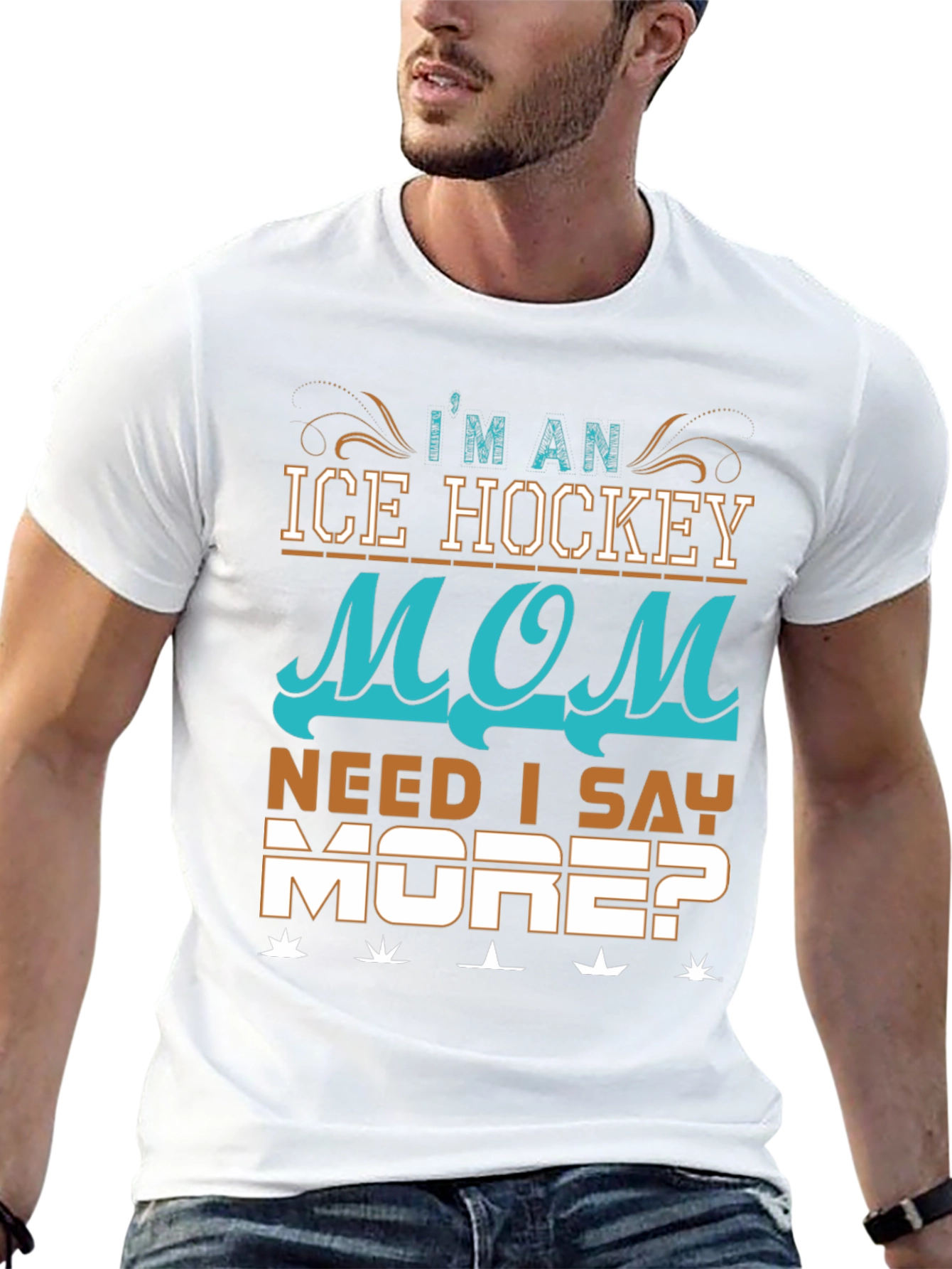 Ice Hockey Mom Graphic T-Shirt