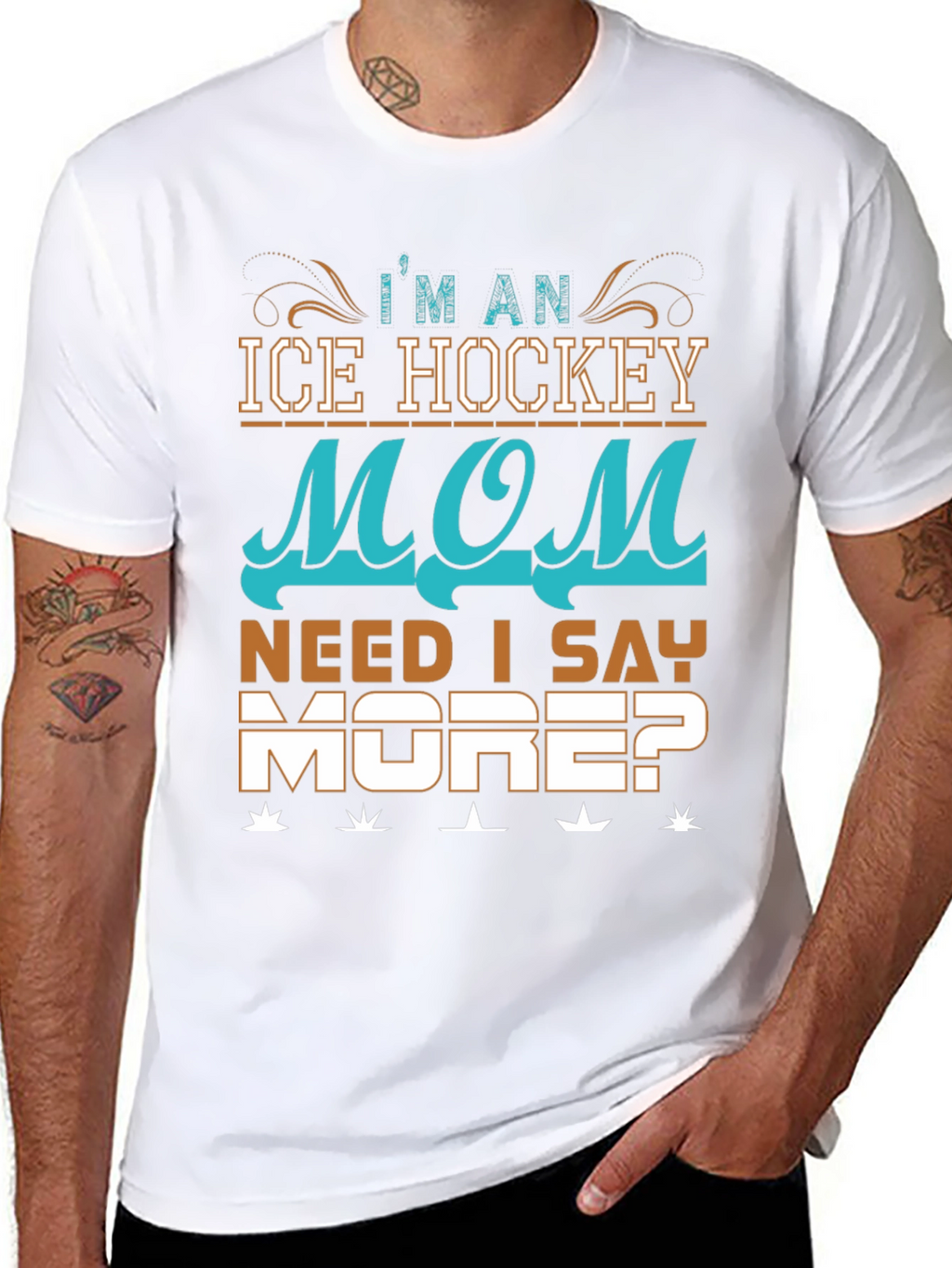 Ice Hockey Mom Graphic T-Shirt