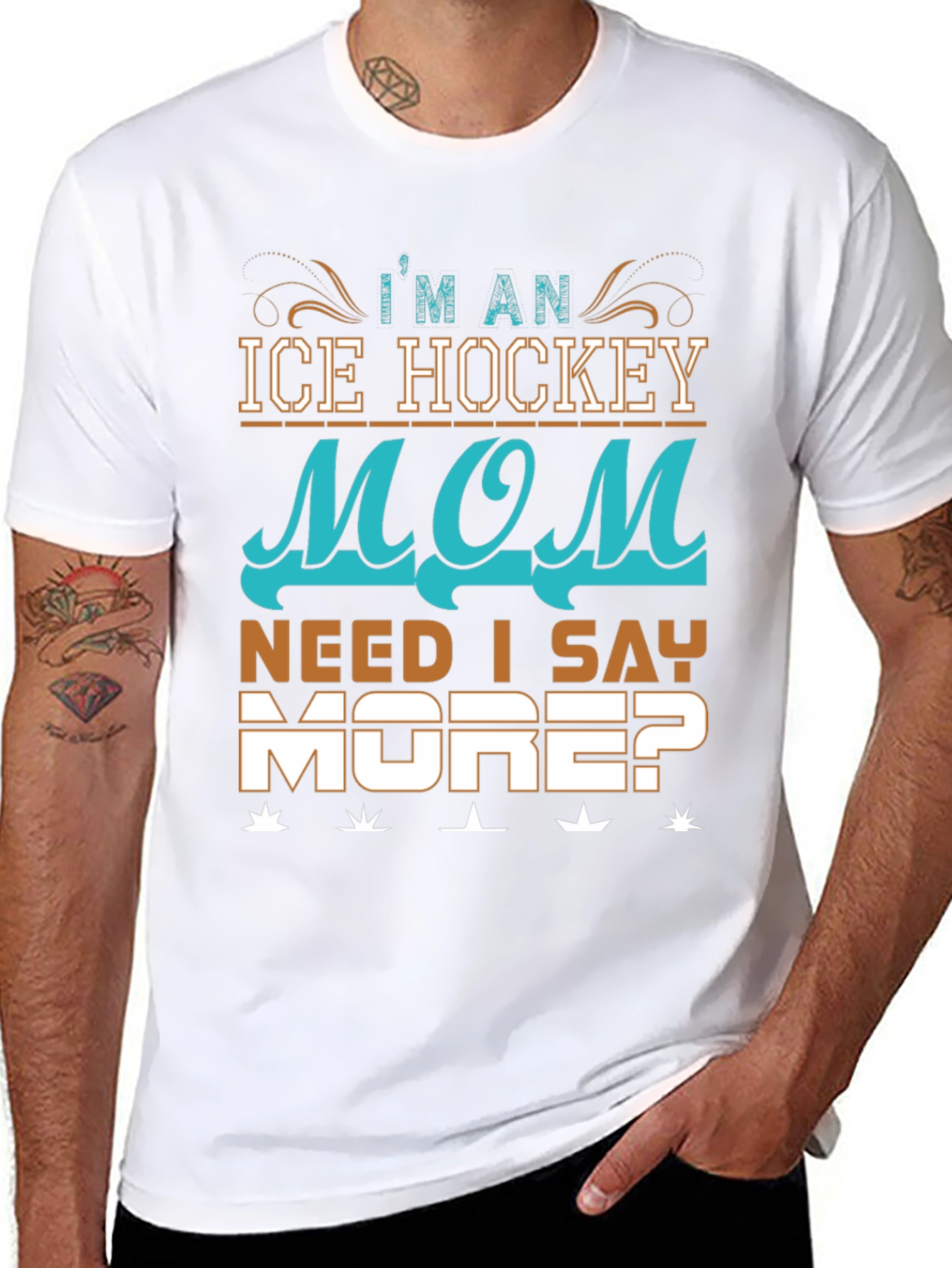 Ice Hockey Mom Graphic T-Shirt