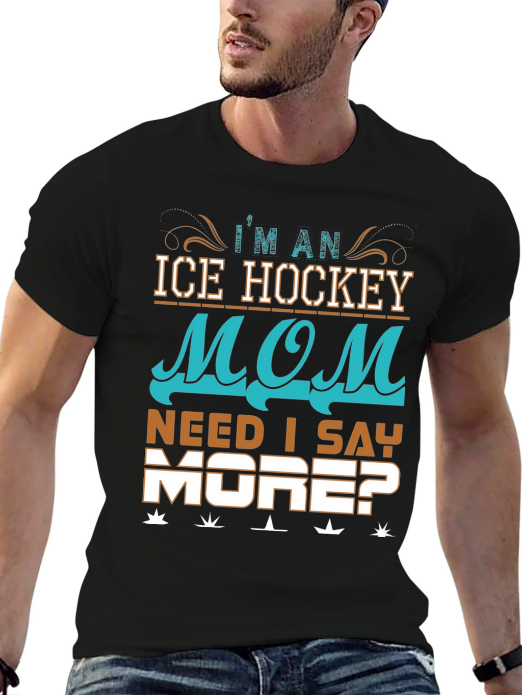 Ice Hockey Mom Graphic T-Shirt