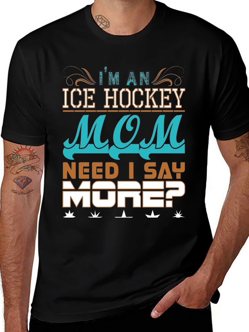 Ice Hockey Mom Graphic T-Shirt