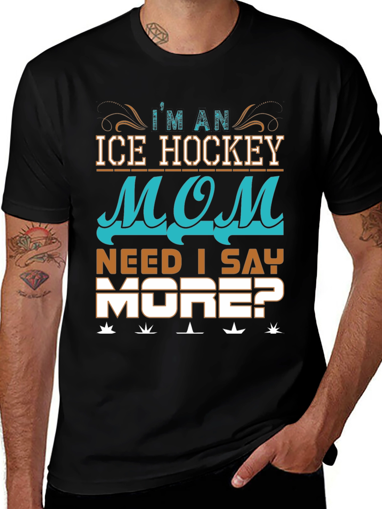 Ice Hockey Mom Graphic T-Shirt