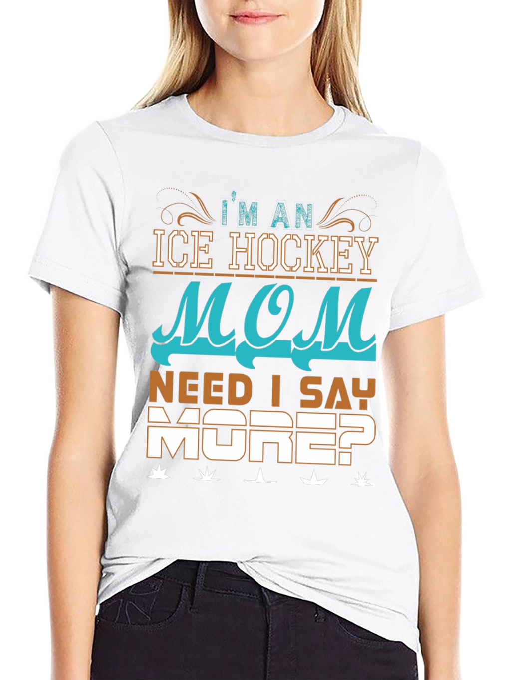 Ice Hockey Mom Graphic T-Shirt