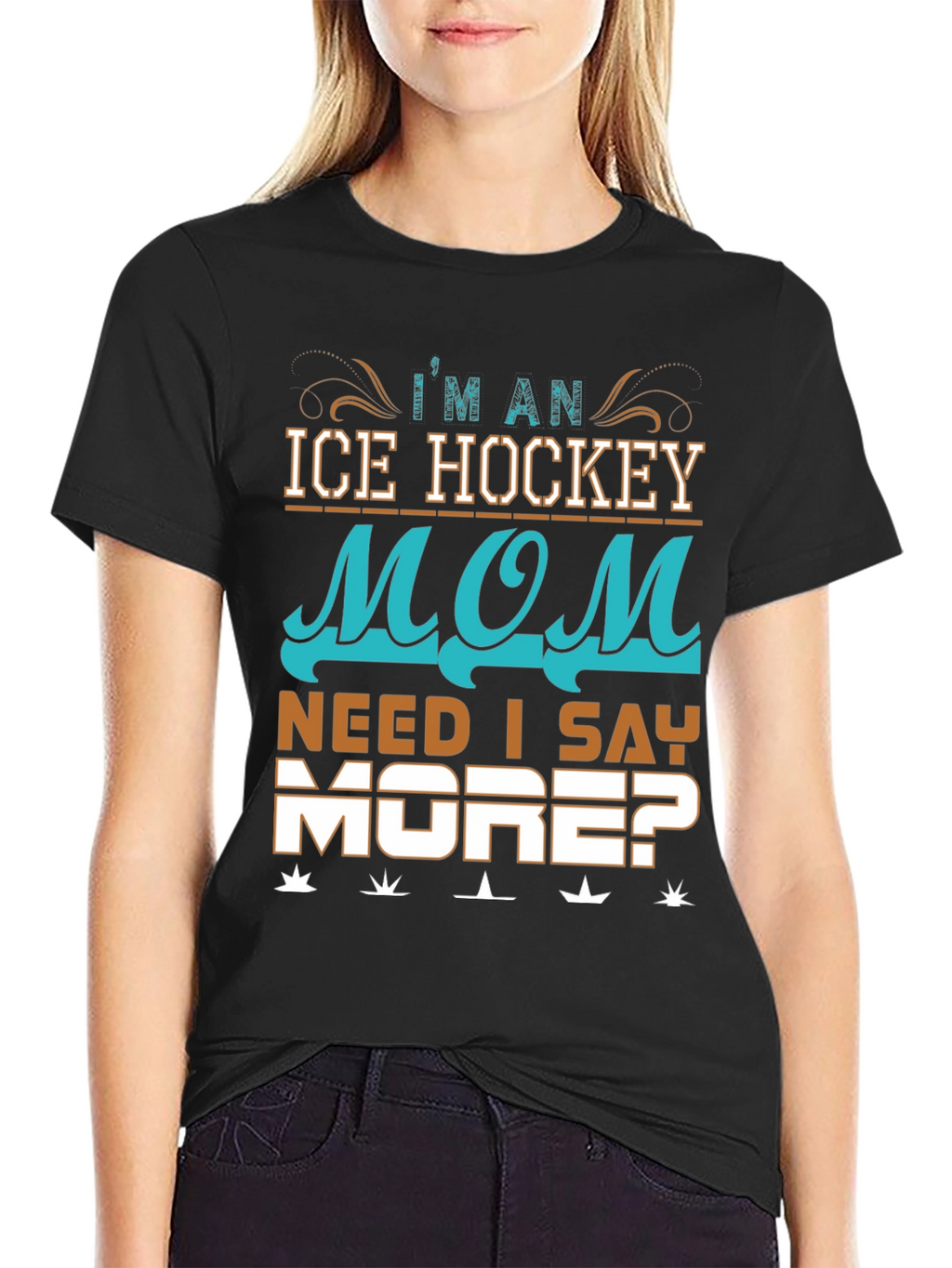 Ice Hockey Mom Graphic T-Shirt