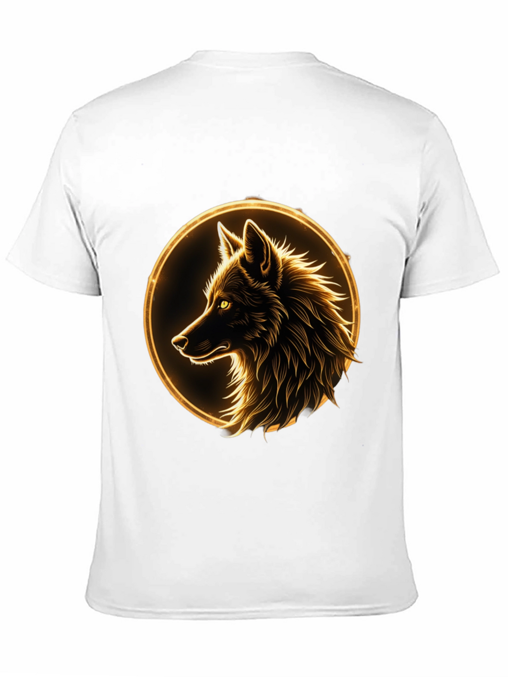 Wolf Graphic Tee - Golden Aura Design