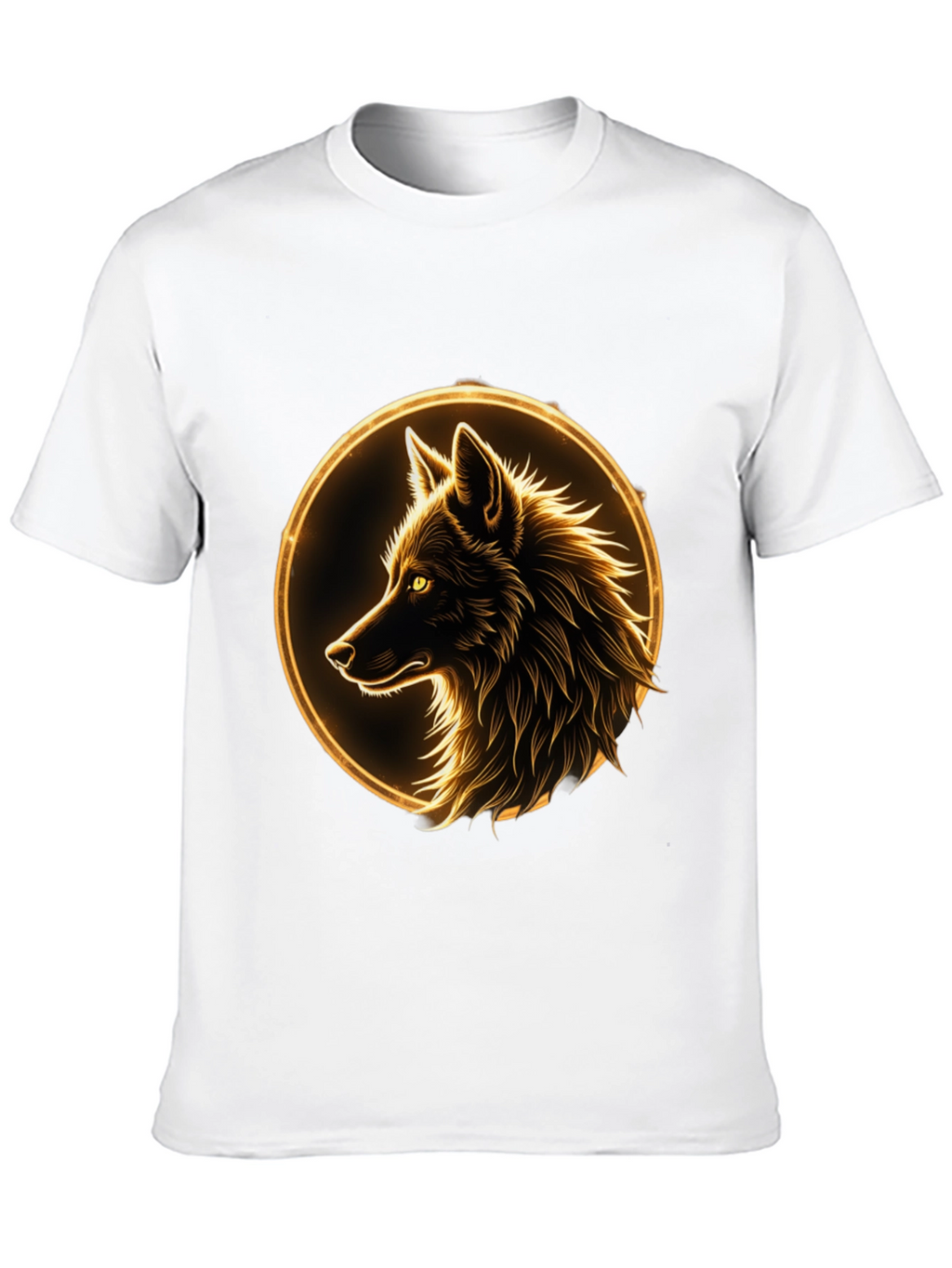 Wolf Graphic Tee - Golden Aura Design