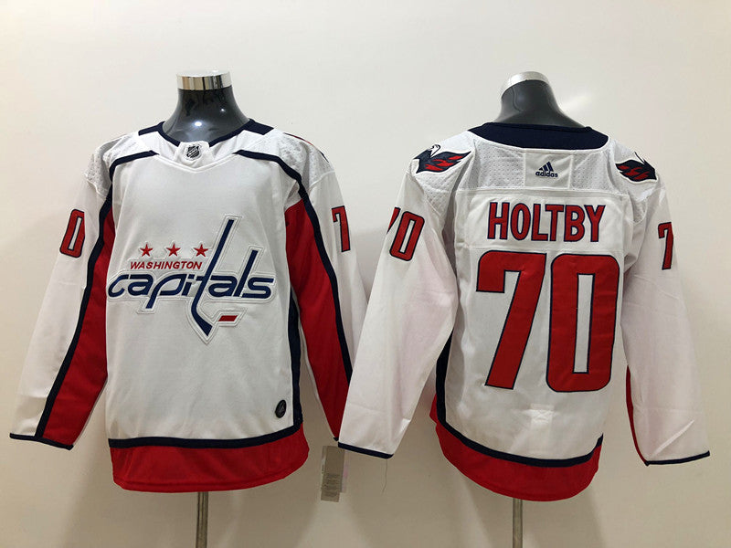 Men's Washington Capitals Braden Holtby #70 White Home Breakaway Player Jerseys