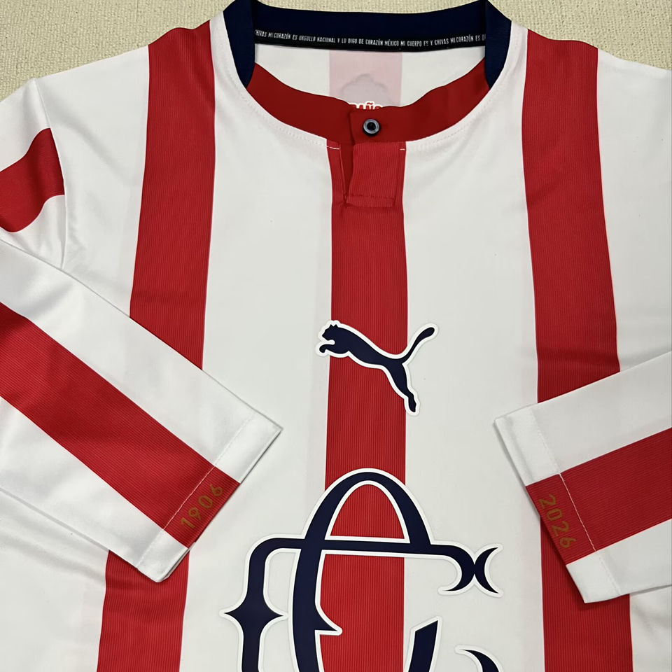2026/27 Chivas 120th Anniversary Edition Retro Long Sleeve Soccer Jersey Item NO.: 2148704 Detail 1
