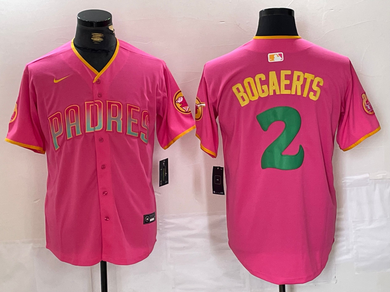 Men's San Diego Padres Xander Bogaerts #2 Pink Replica Player Jerseys