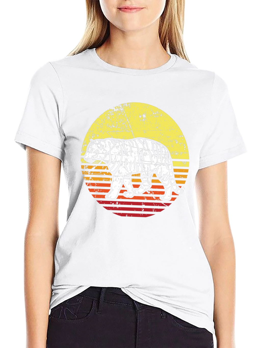 Retro Tiger Graphic Tee - Cool Animal Print Shirt