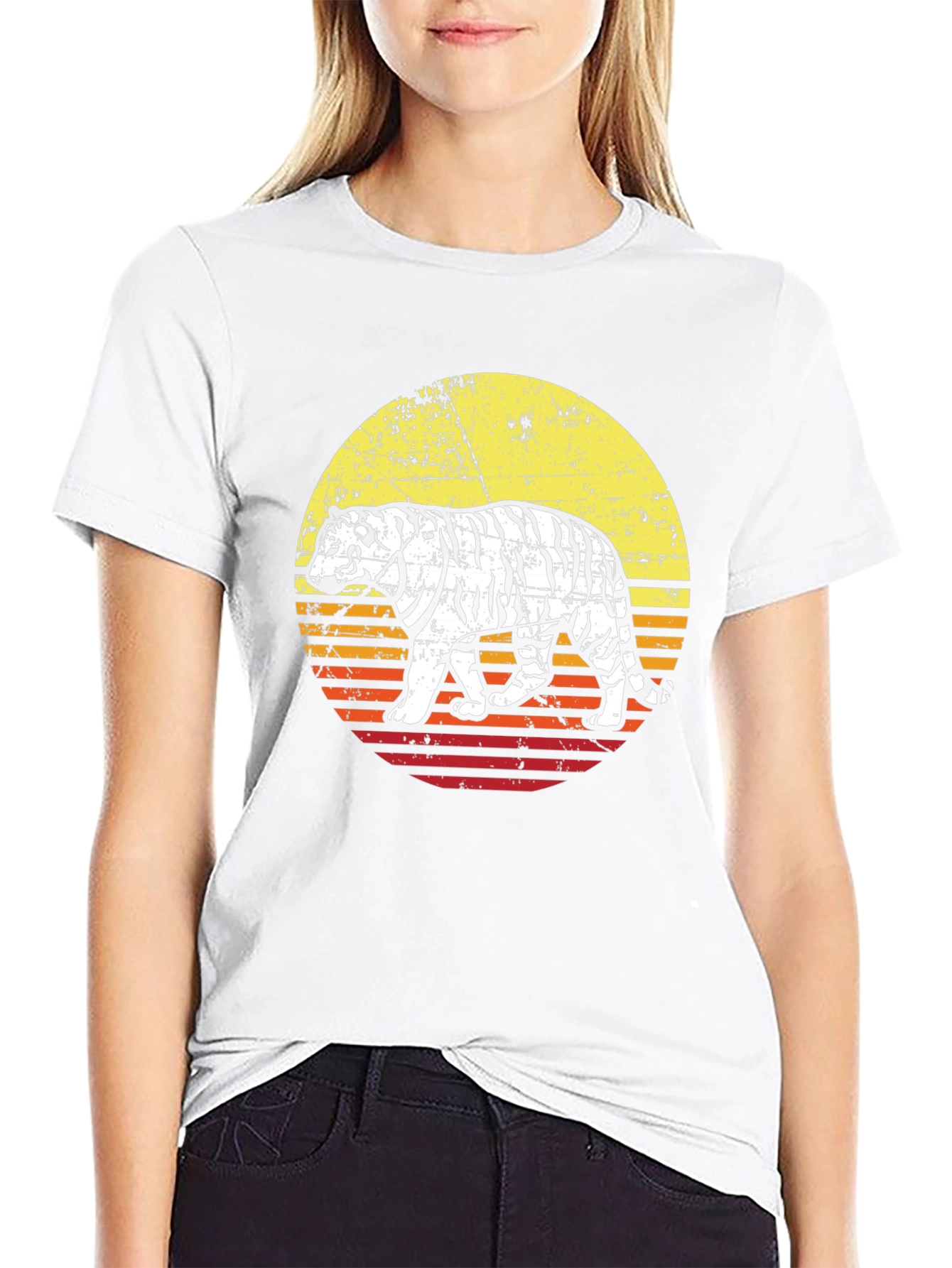 Retro Tiger Graphic Tee - Cool Animal Print Shirt