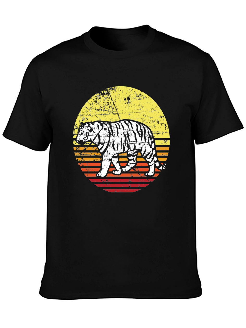 Retro Tiger Graphic Tee - Cool Animal Print Shirt