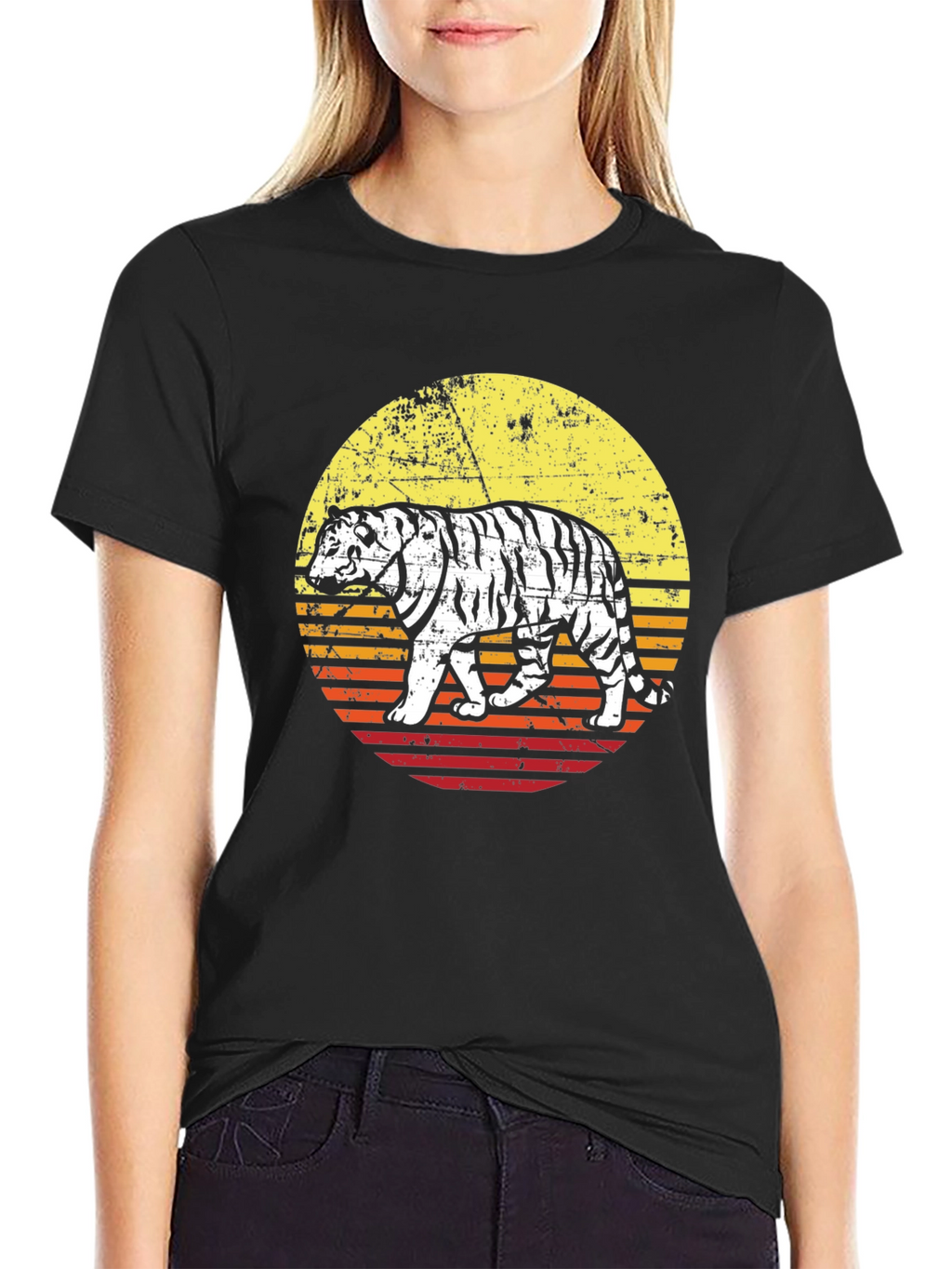 Retro Tiger Graphic Tee - Cool Animal Print Shirt