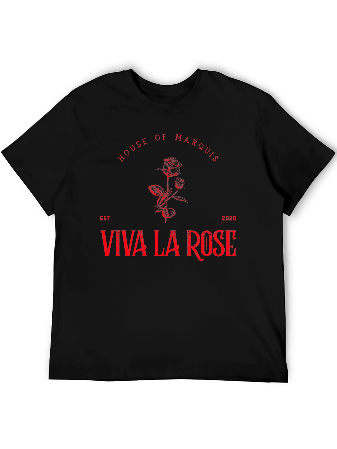 House of Marquis Viva La Rose Black Graphic Tee