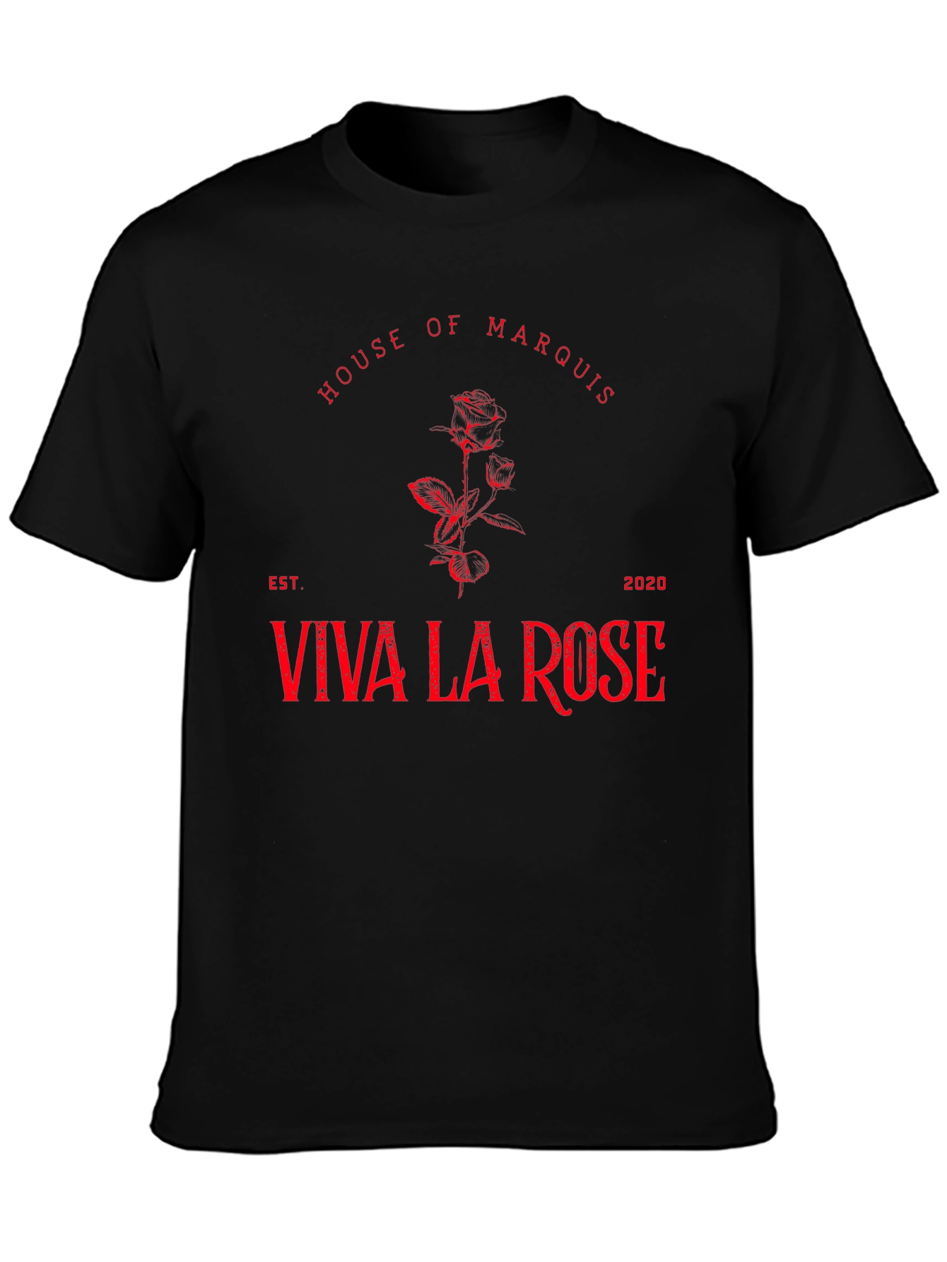 House of Marquis Viva La Rose Black Graphic Tee