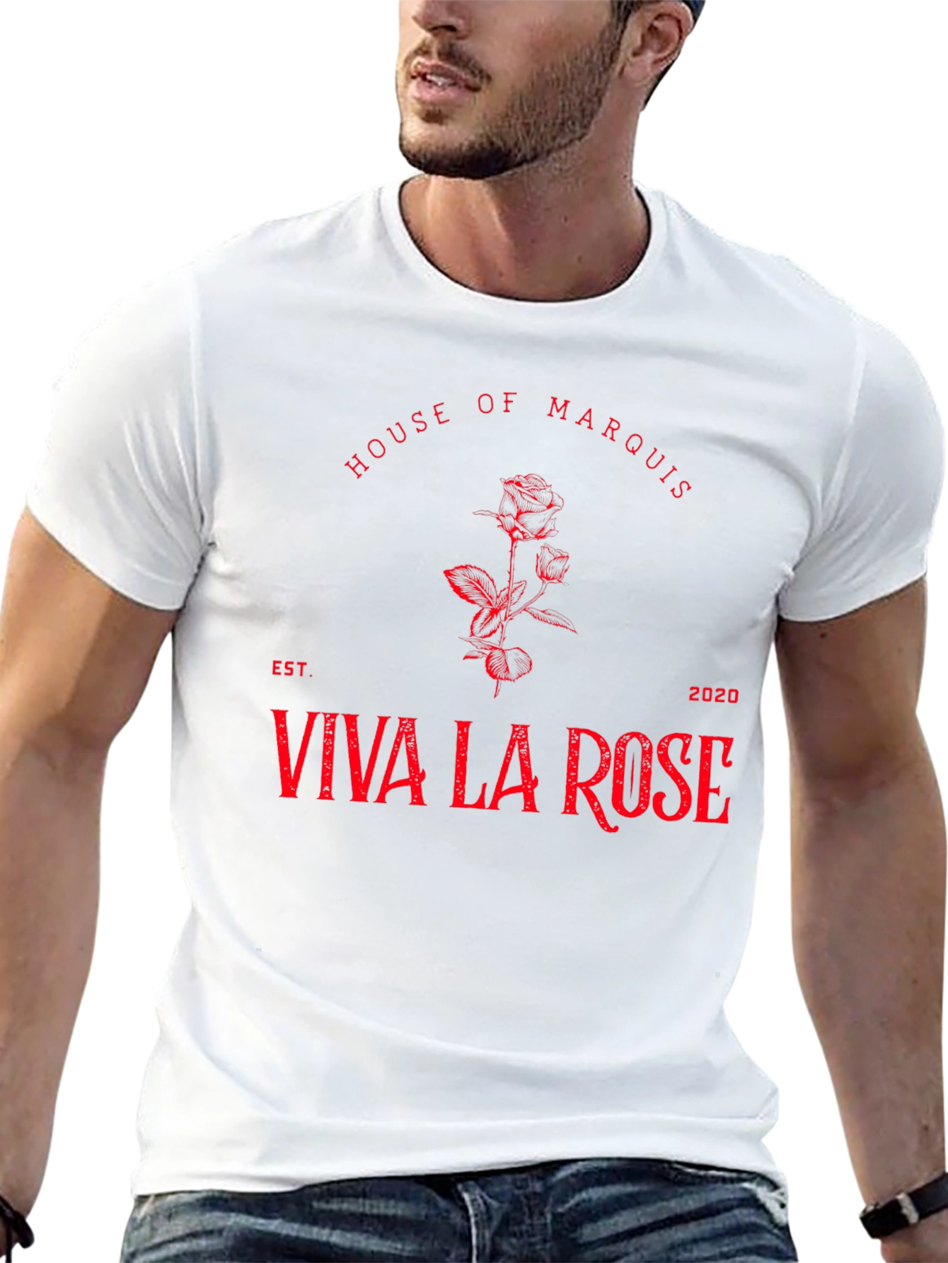 House of Marquis Viva La Rose Black Graphic Tee