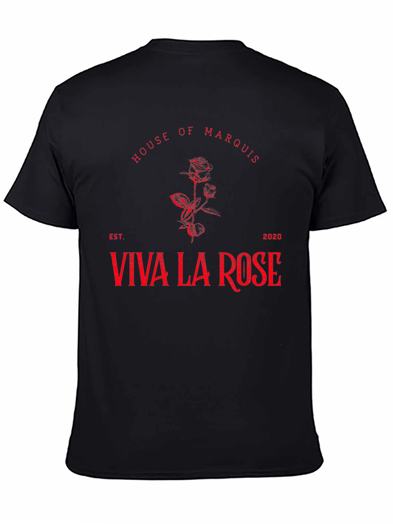 House of Marquis Viva La Rose Black Graphic Tee