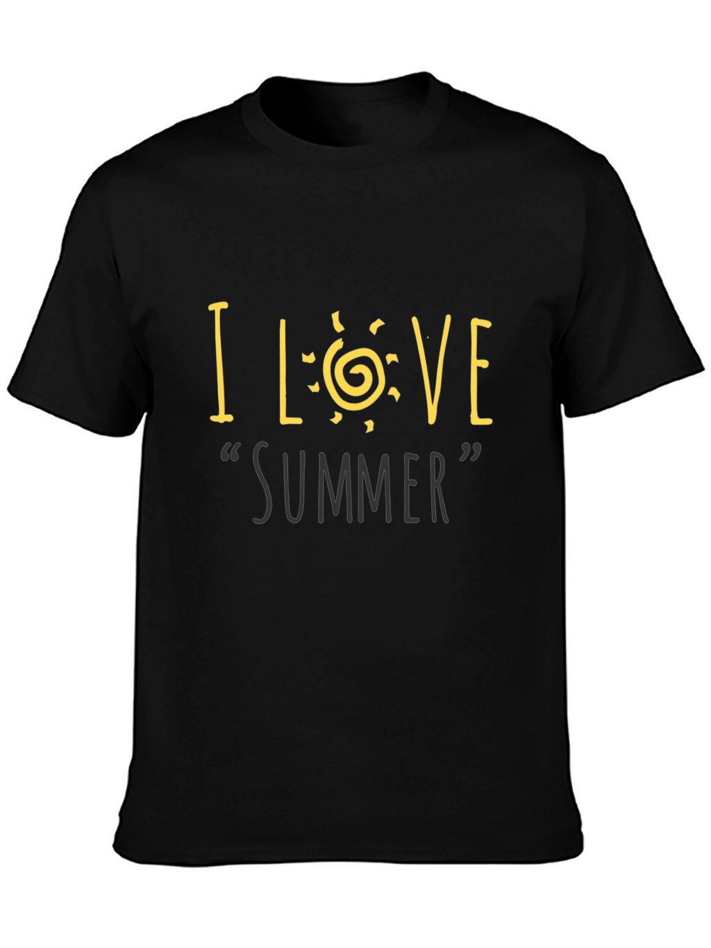 I Love Summer Graphic Tee - Black Unisex T-Shirt