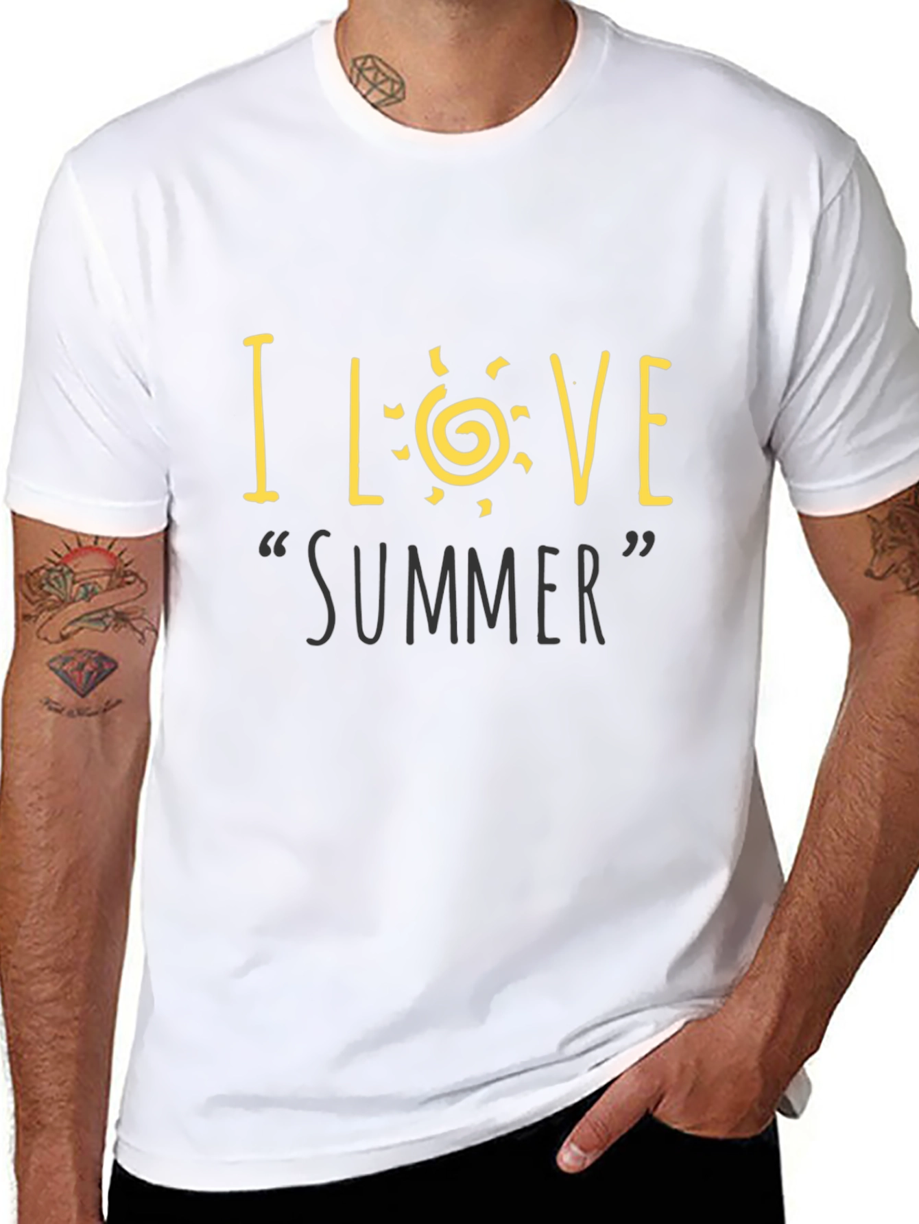 I Love Summer Graphic Tee - Black Unisex T-Shirt