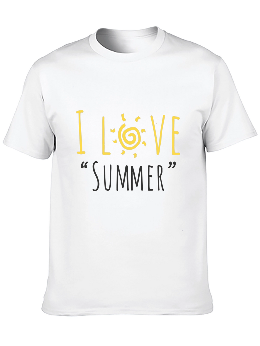 I Love Summer Graphic Tee - Black Unisex T-Shirt