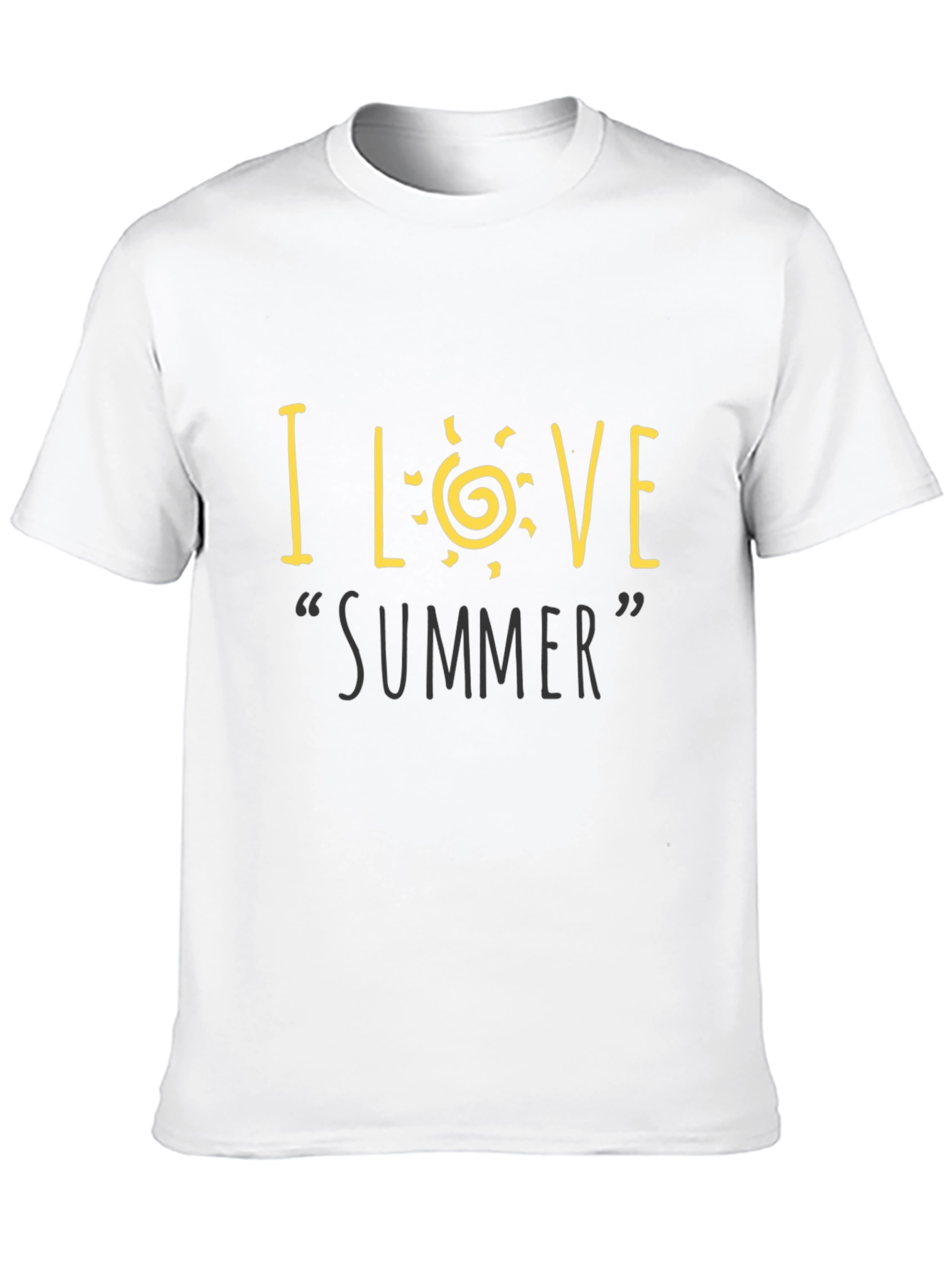 I Love Summer Graphic Tee - Black Unisex T-Shirt