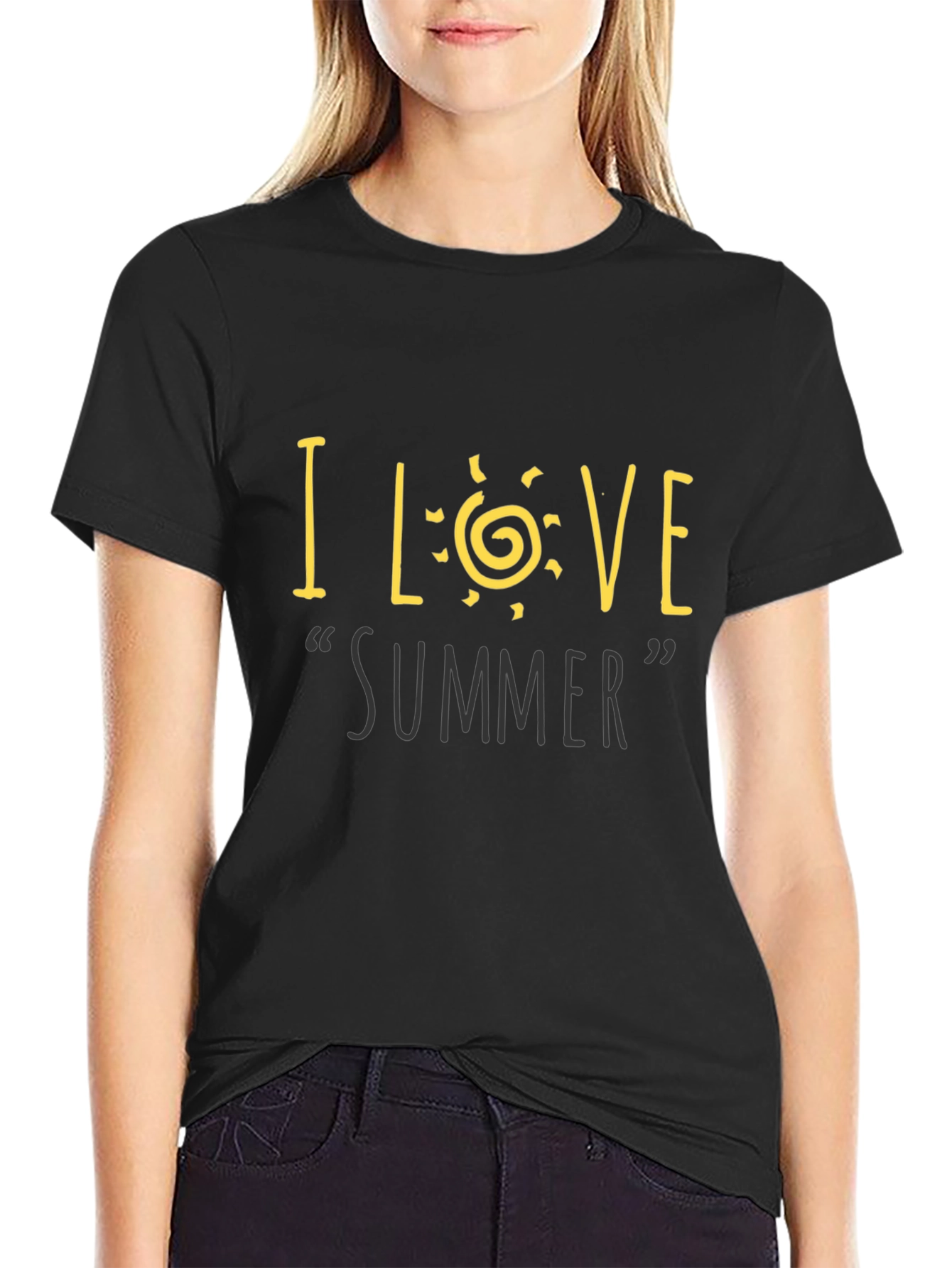 I Love Summer Graphic Tee - Black Unisex T-Shirt