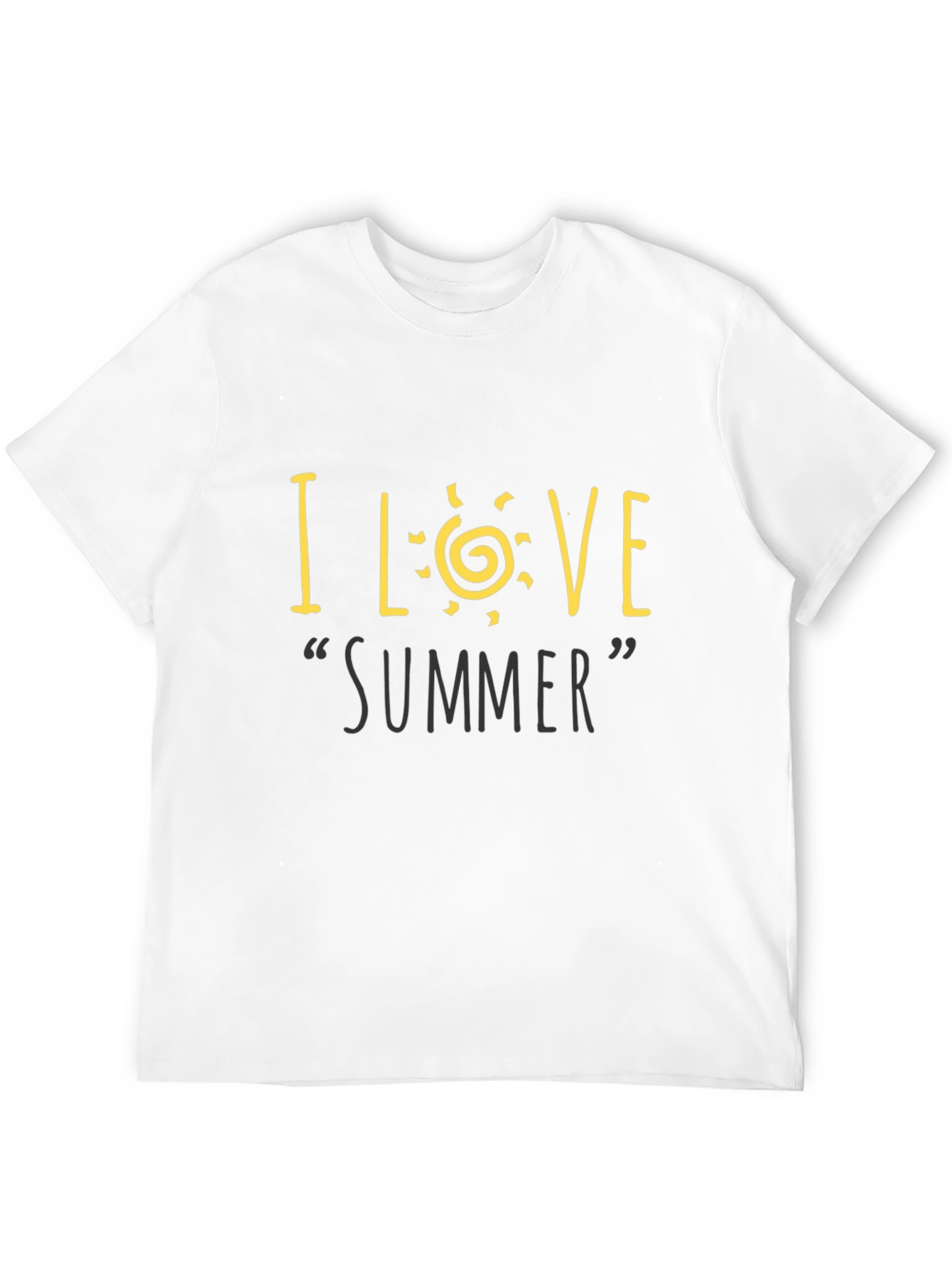 I Love Summer Graphic Tee - Black Unisex T-Shirt
