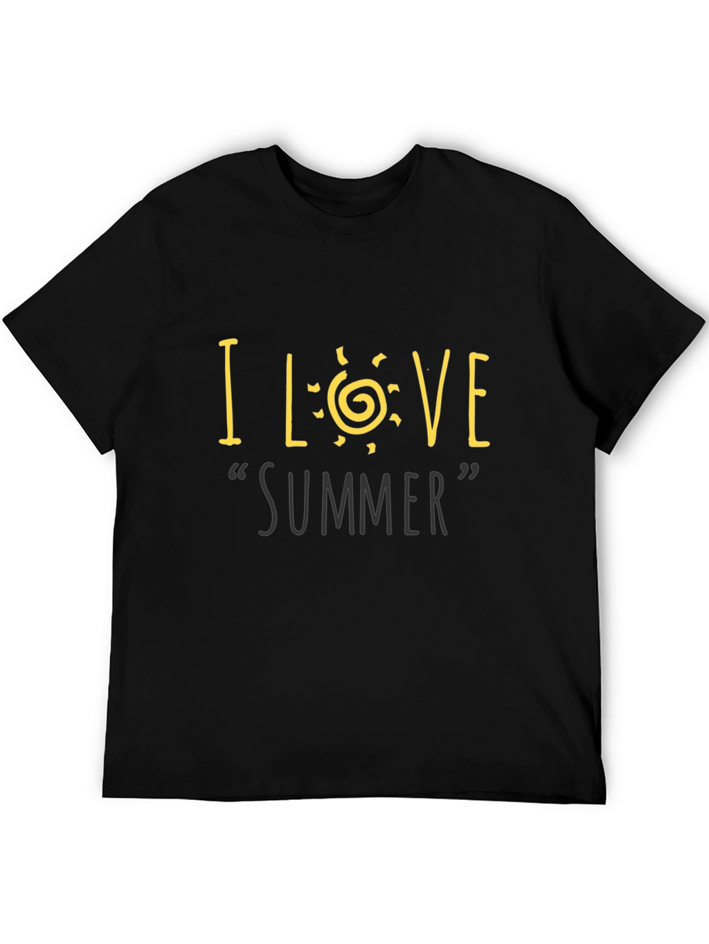 I Love Summer Graphic Tee - Black Unisex T-Shirt
