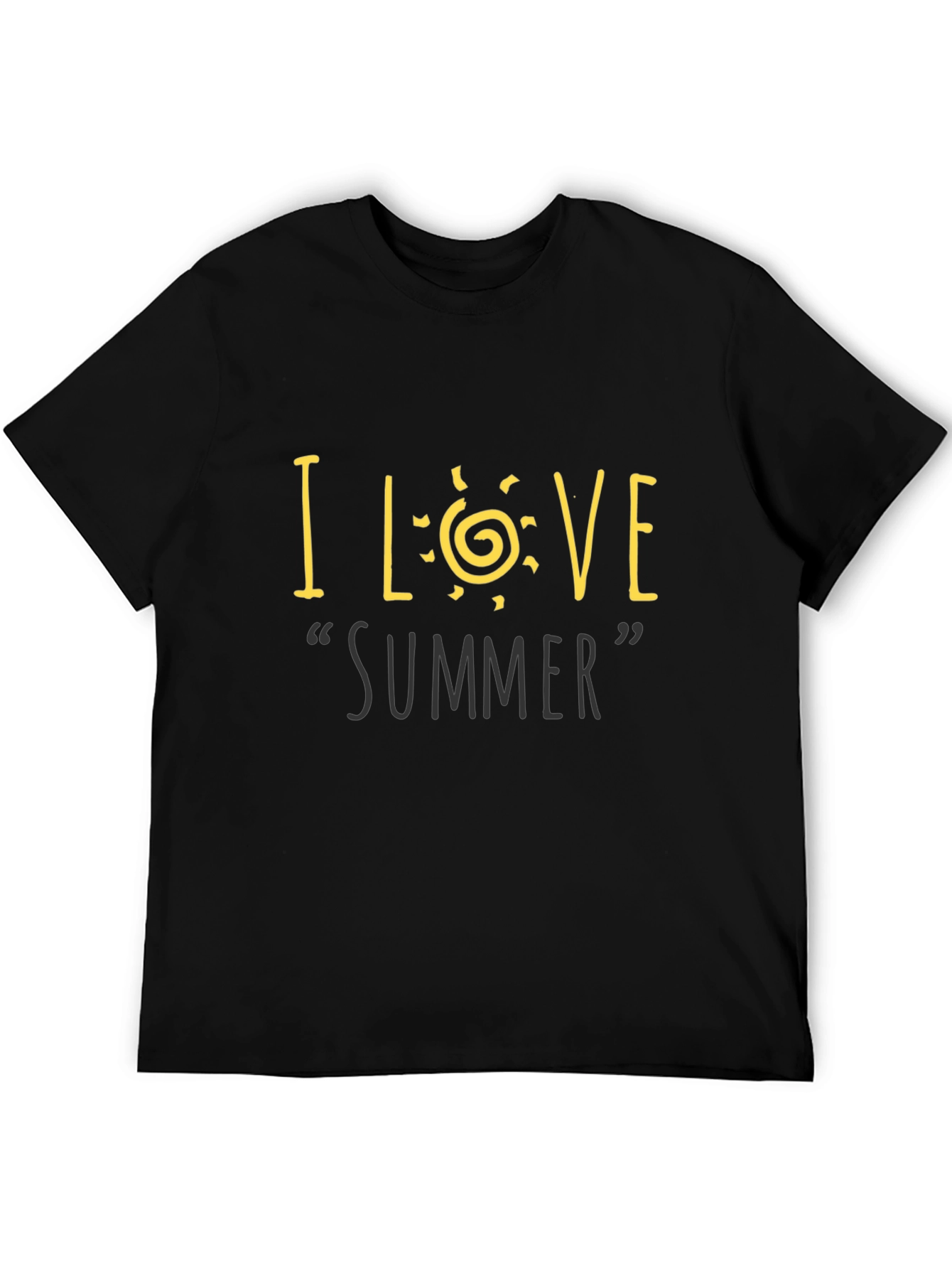 I Love Summer Graphic Tee - Black Unisex T-Shirt
