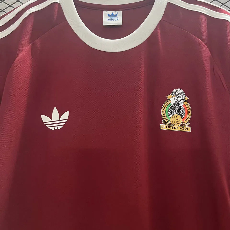 1985 Mexico Pink Retro Style Jersey Back