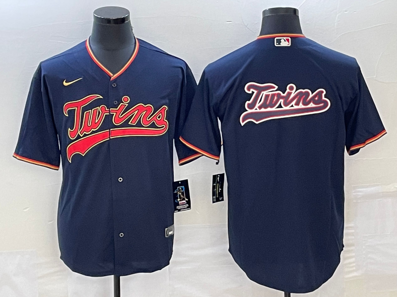Men's Minnesota Twins Navy Replica Player Logo Jerseys