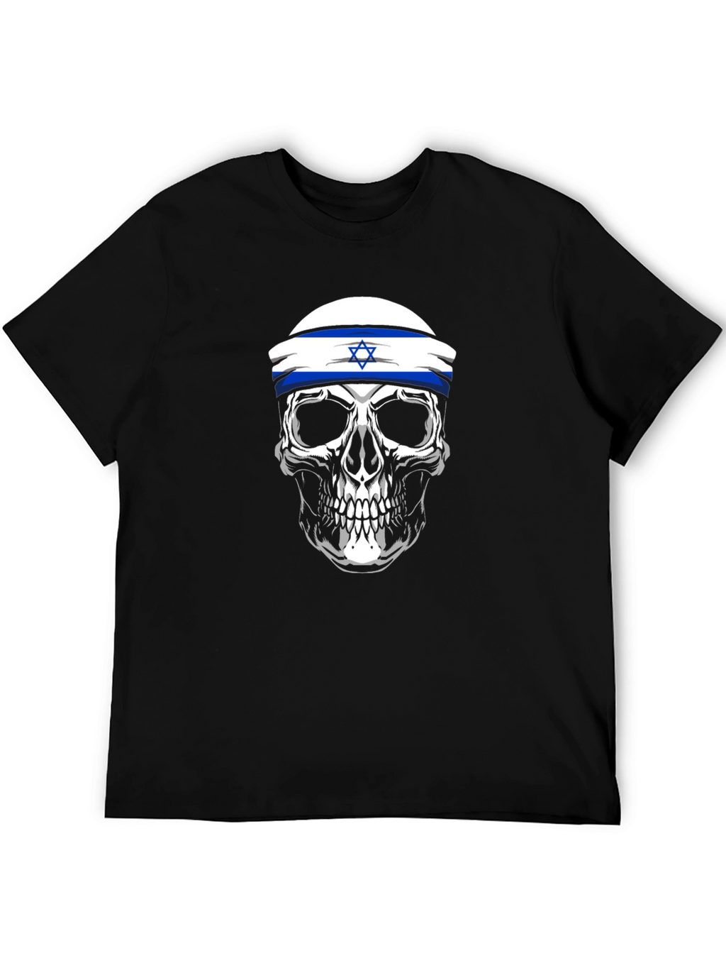 Skull with Israel Flag Headband T-Shirt