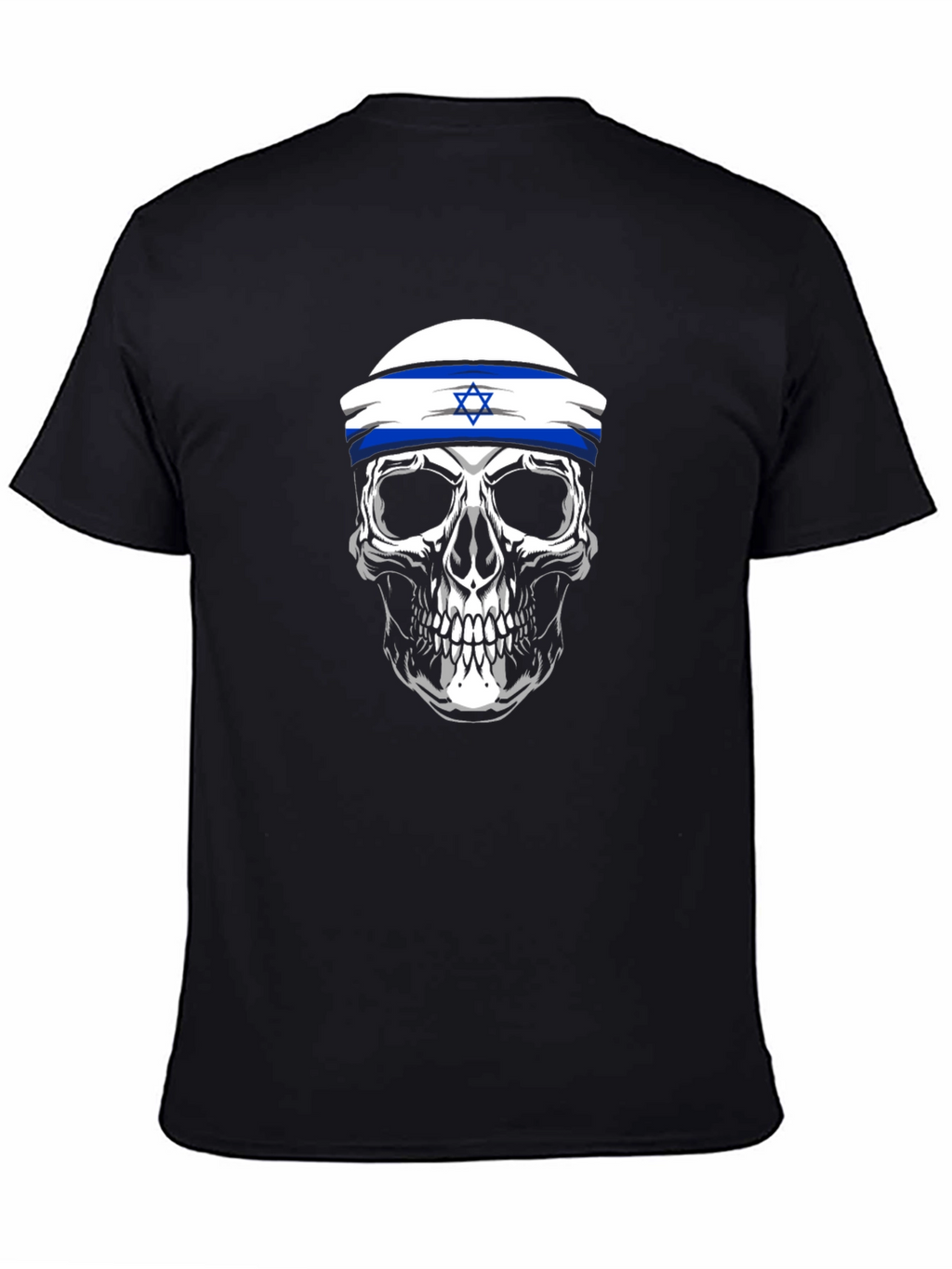 Skull with Israel Flag Headband T-Shirt