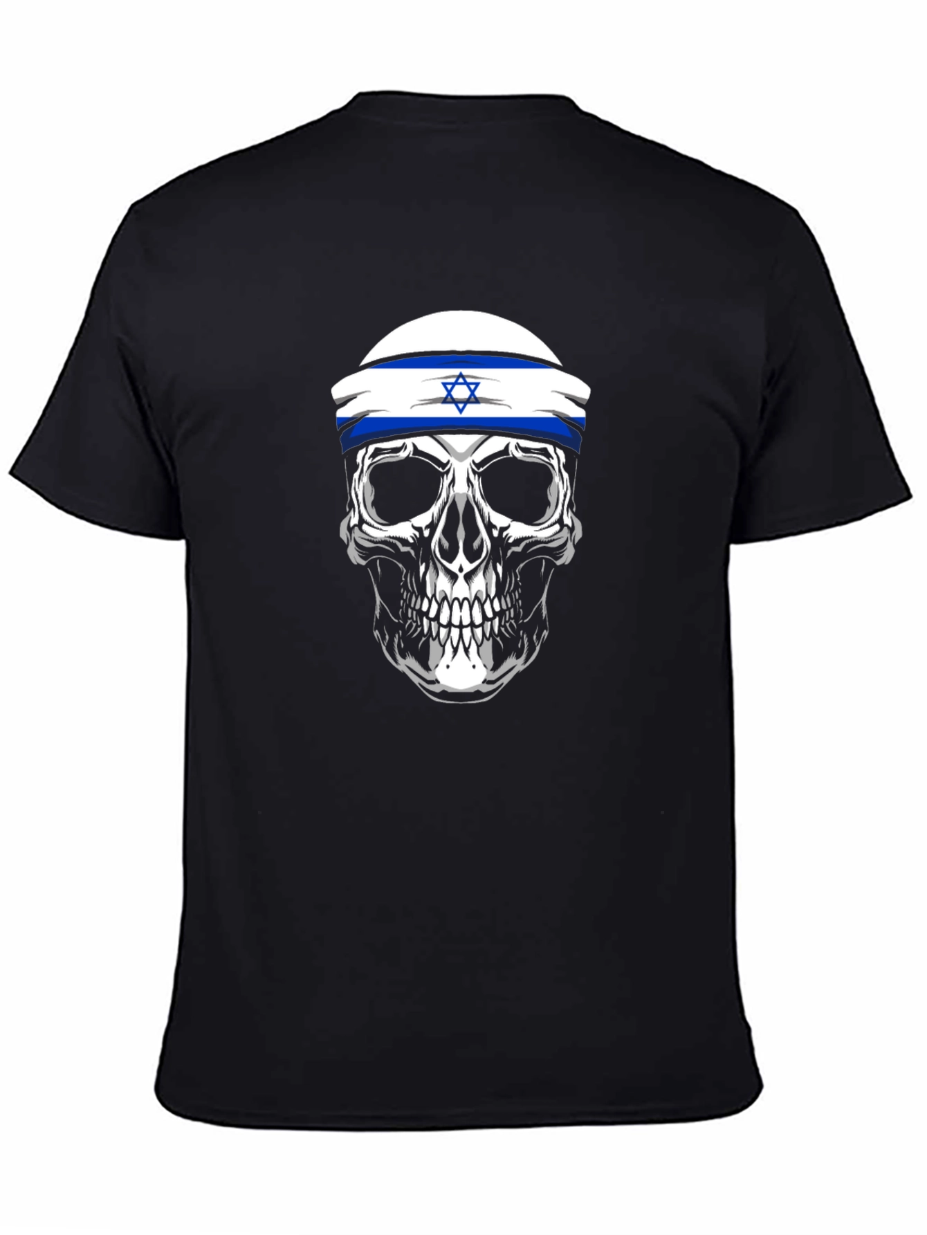 Skull with Israel Flag Headband T-Shirt