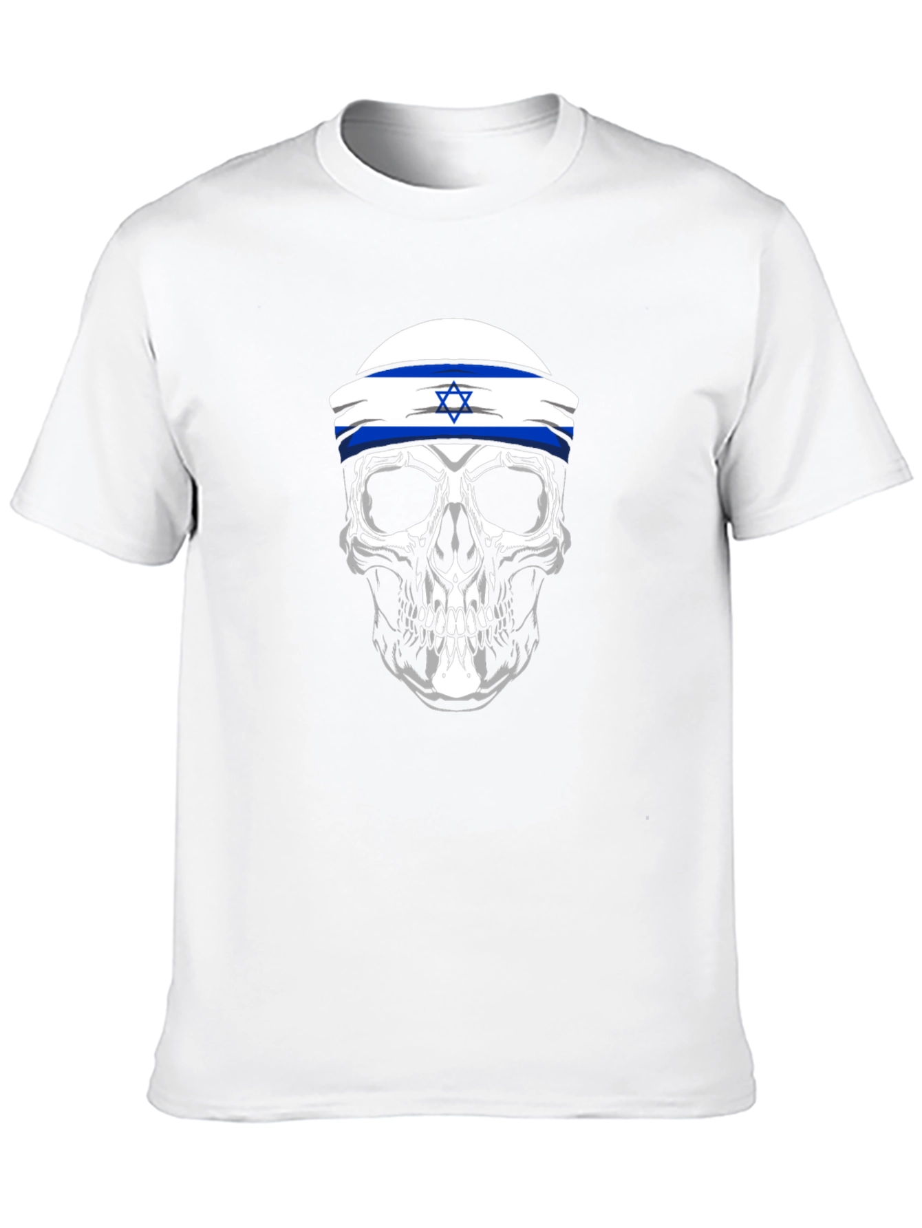 Skull with Israel Flag Headband T-Shirt