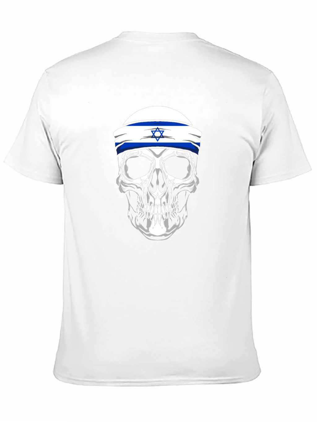 Skull with Israel Flag Headband T-Shirt