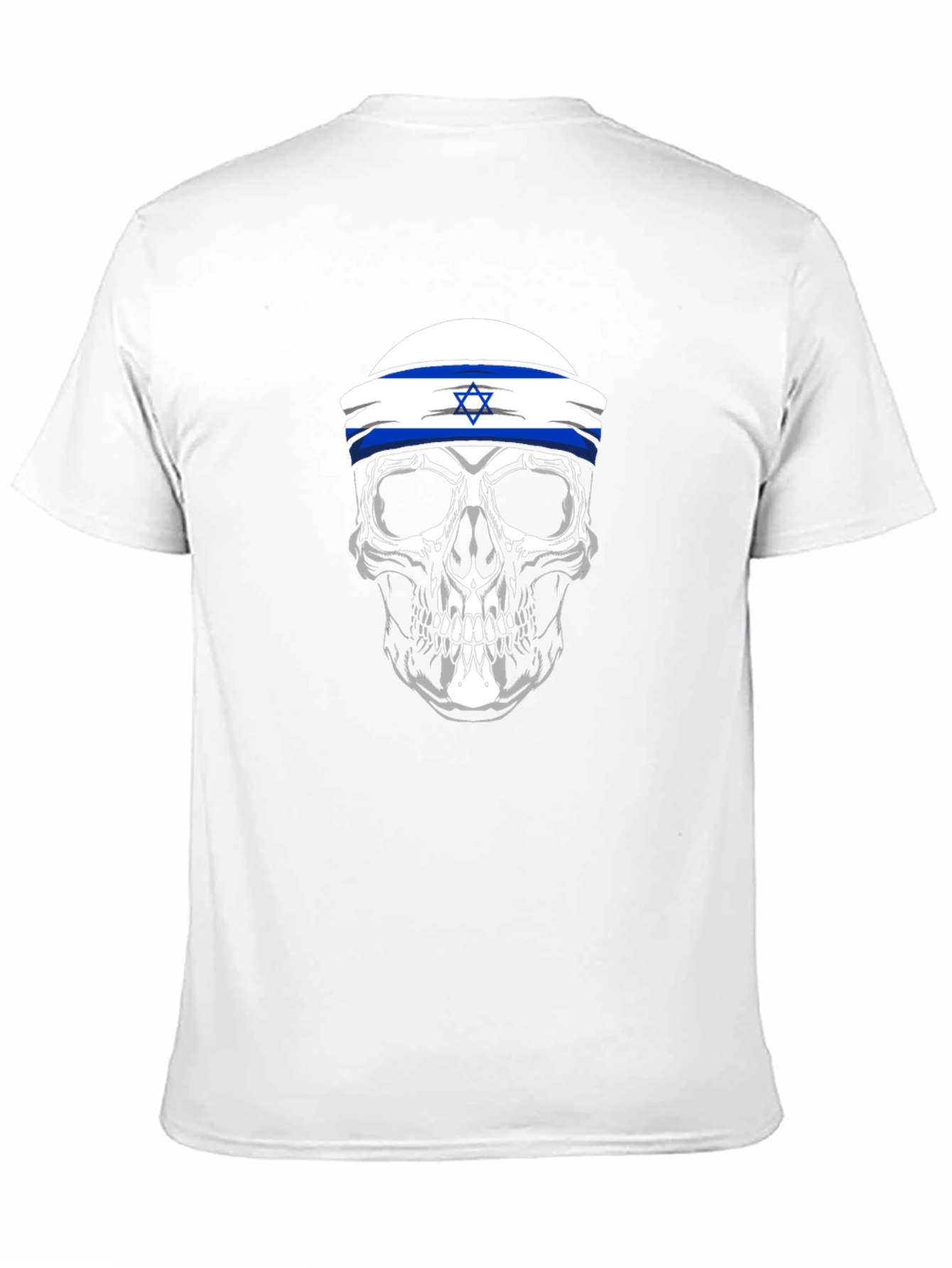 Skull with Israel Flag Headband T-Shirt